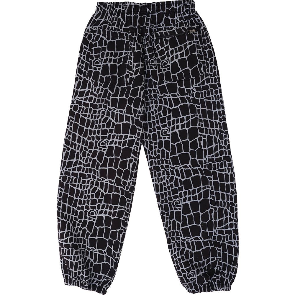 Always Do What You Should Do Croc Print Jogger Black