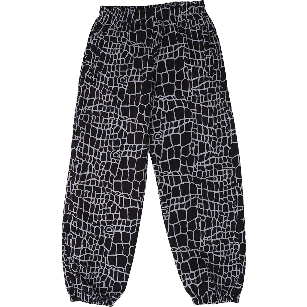 Always Do What You Should Do Croc Print Jogger Black