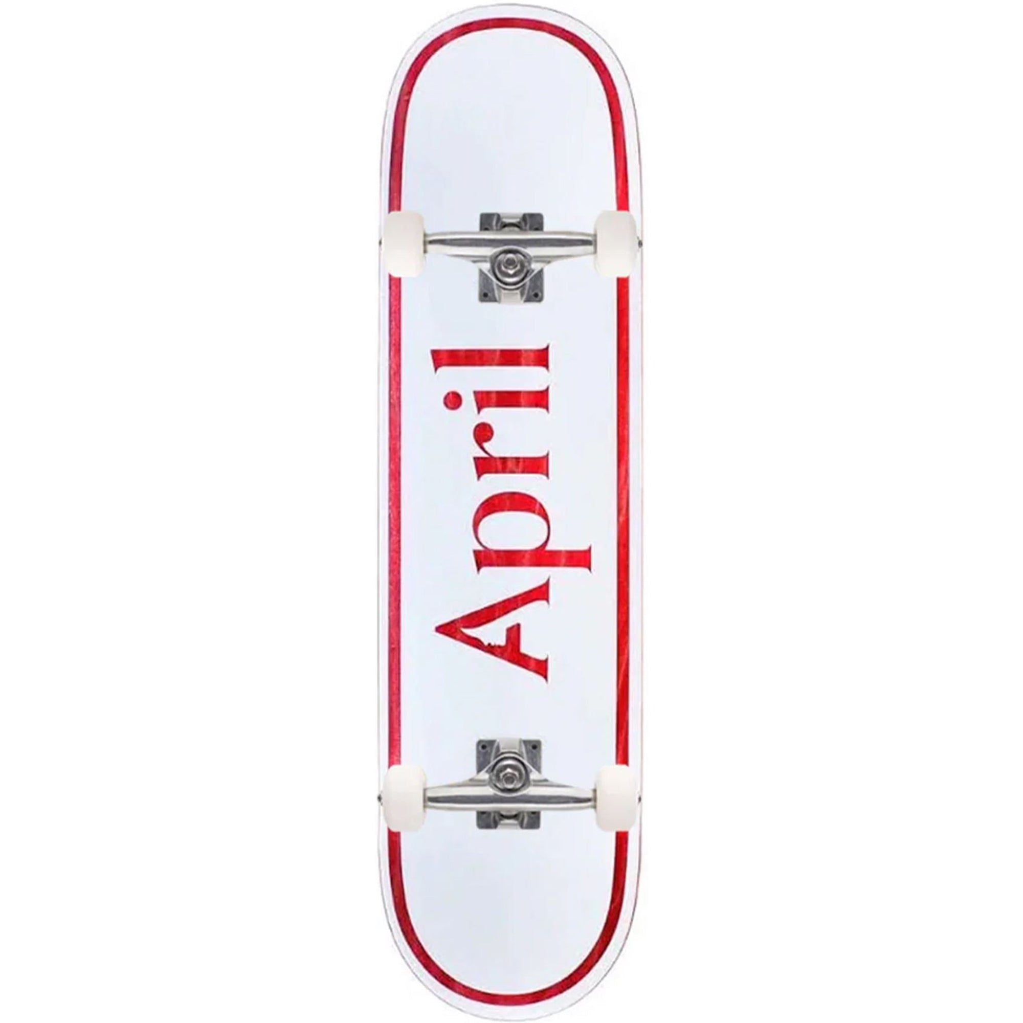 April OG Logo Red Complete Skateboard 8.25