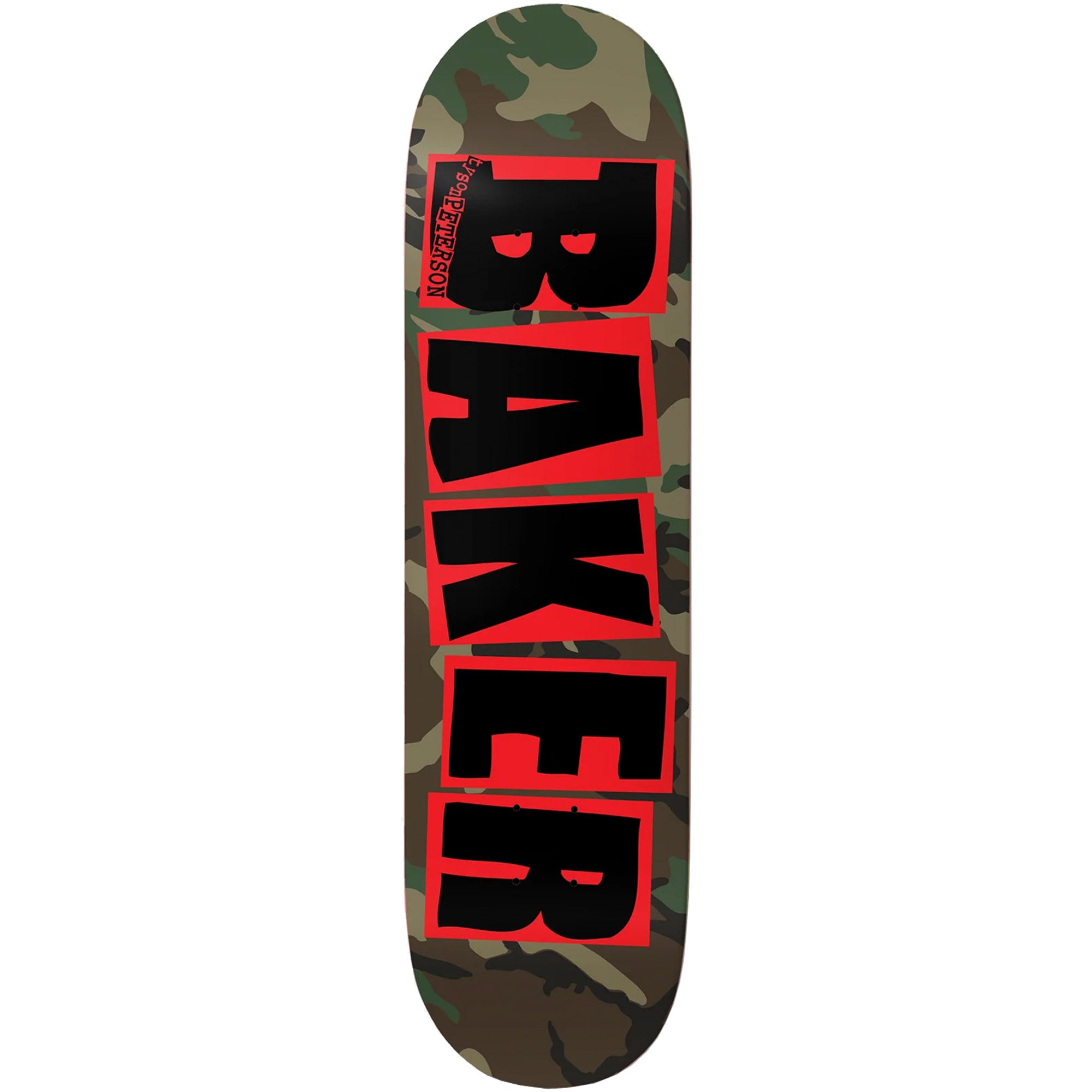Baker Tyson Peterson Brand Logo Camo Skateboard Deck 8.25"