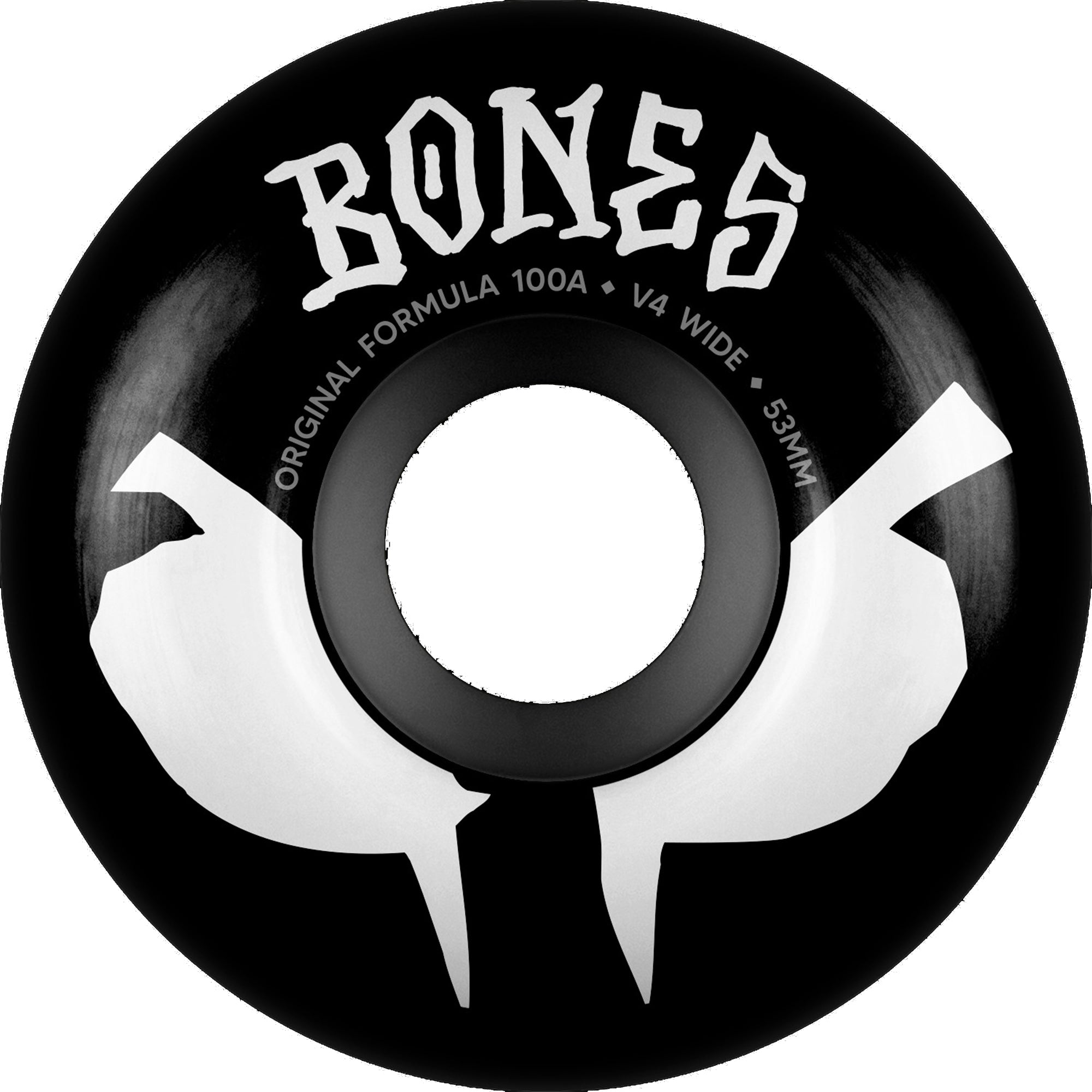 Bones OG Formula 100A V4 Wide Skateboard Wheels Black 53mm