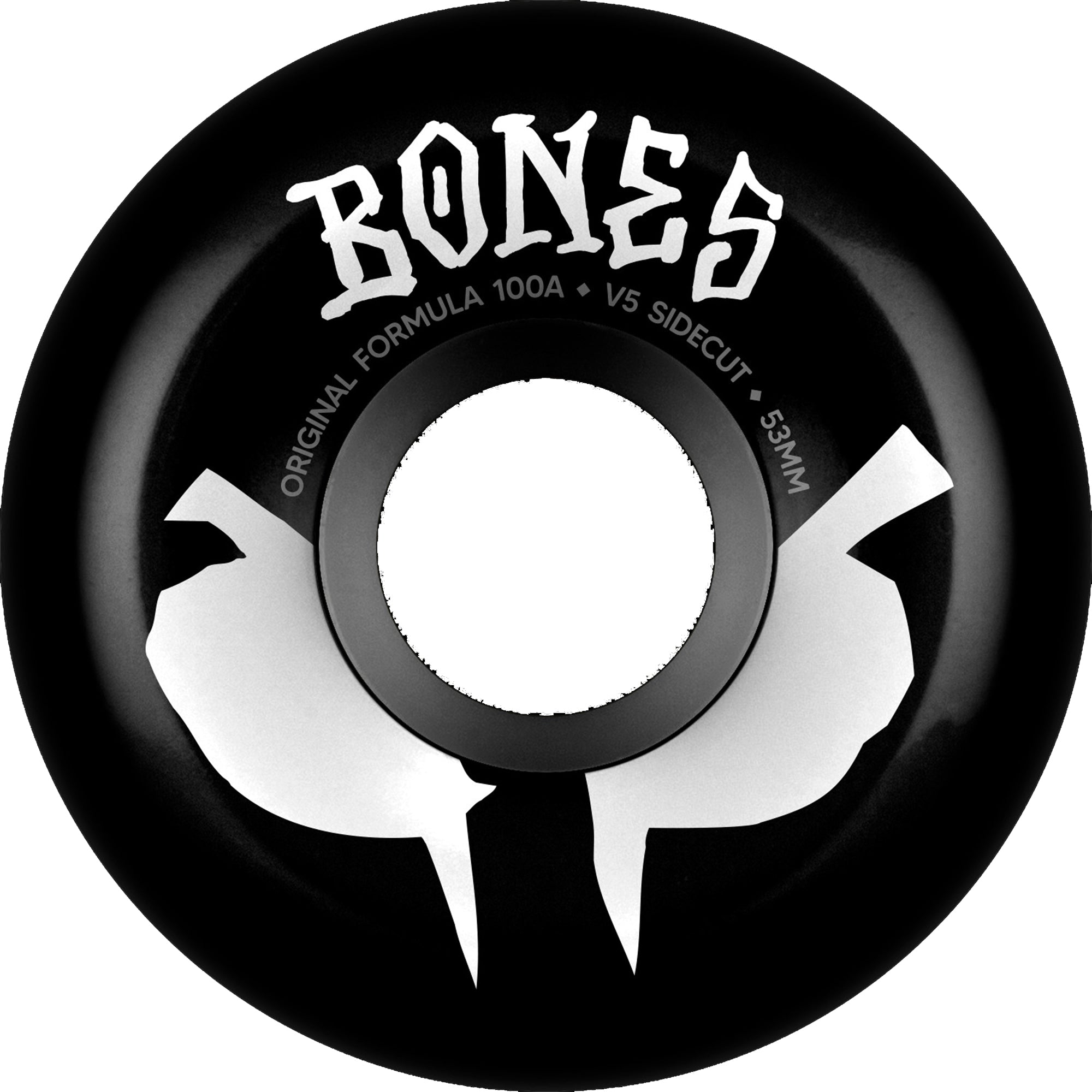 Bones OG Formula 100A V5 Sidecut Skateboard Wheels Black 53mm