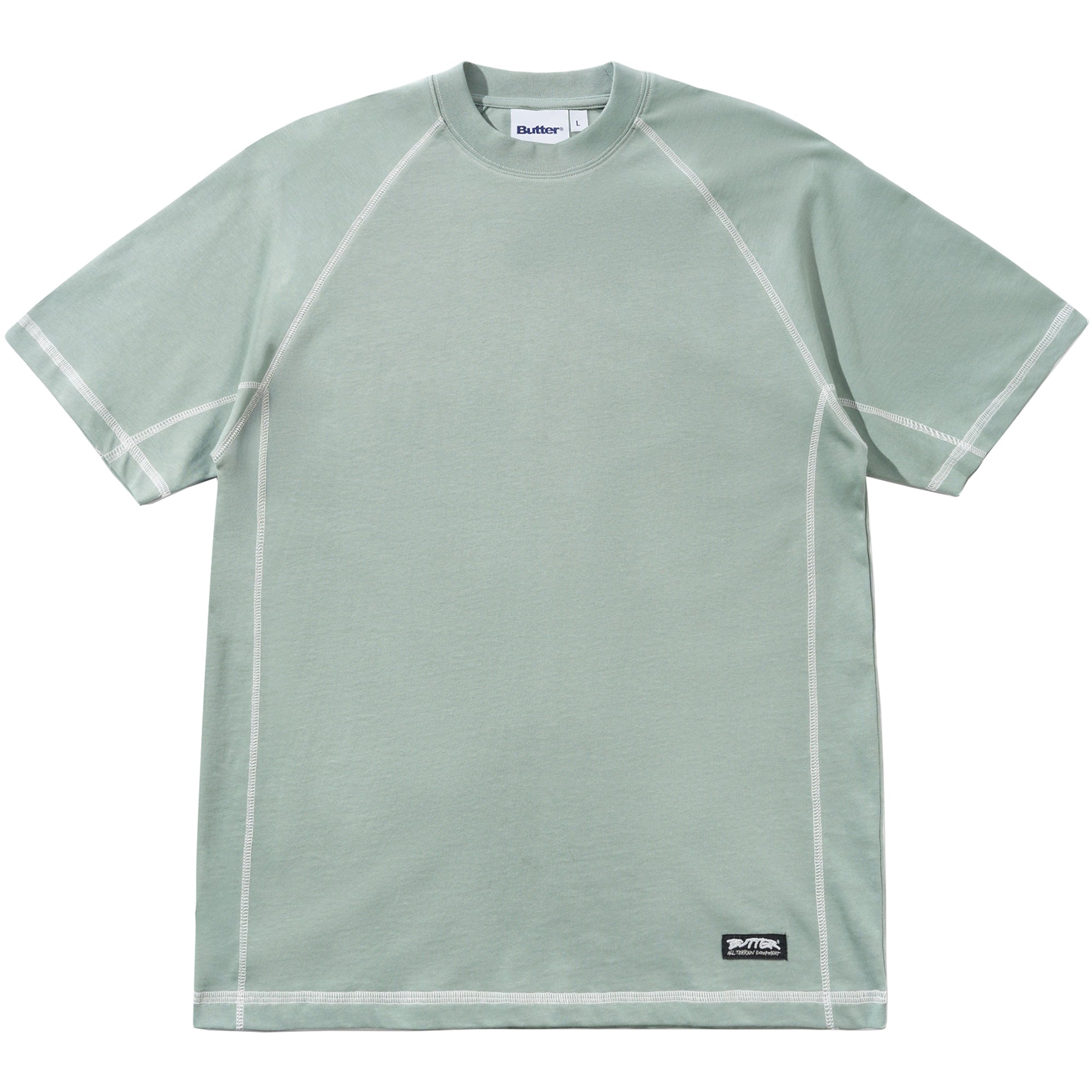 Butter Goods Cliff Contrast Tee Dull Mint