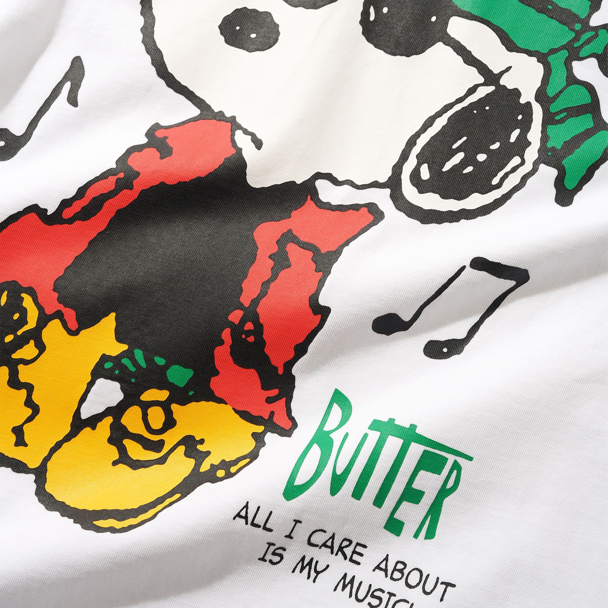 Butter Goods x Peanuts Music Tee White