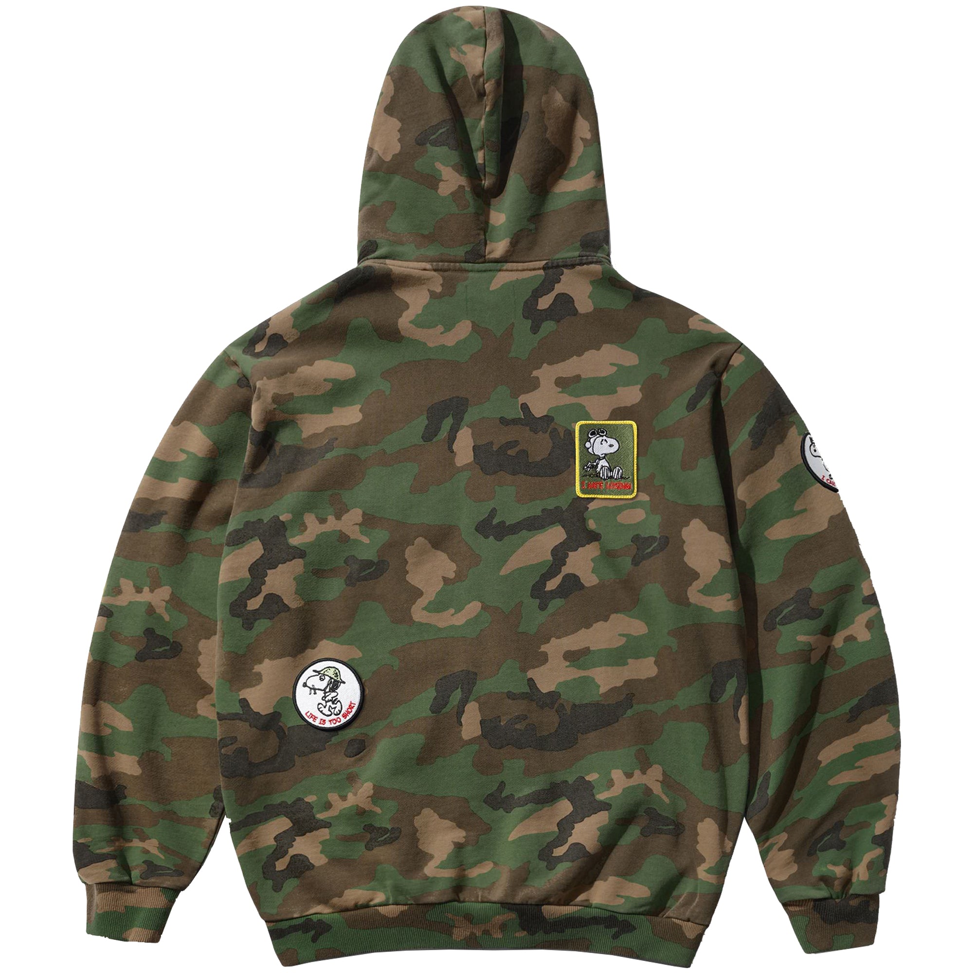 Butter Goods x Peanuts Patches Zip-Thru Hood Washed Camo