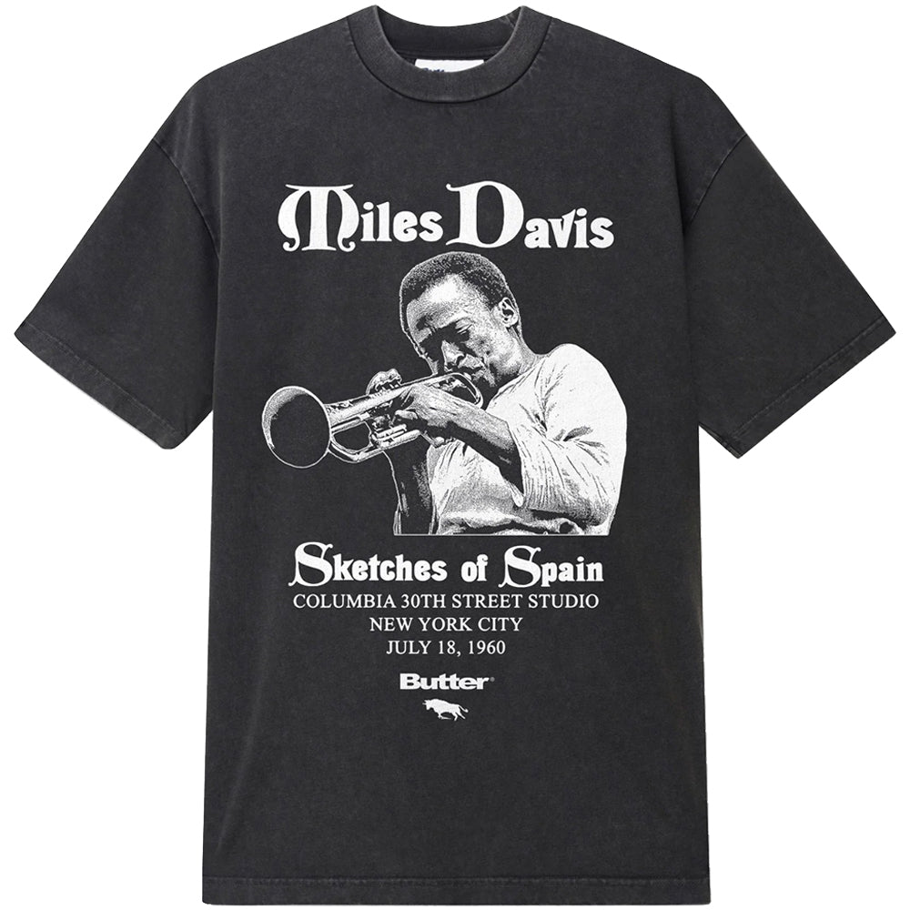 Butter Goods x Miles Davis Sketches Of Spain Tee Washed Black
