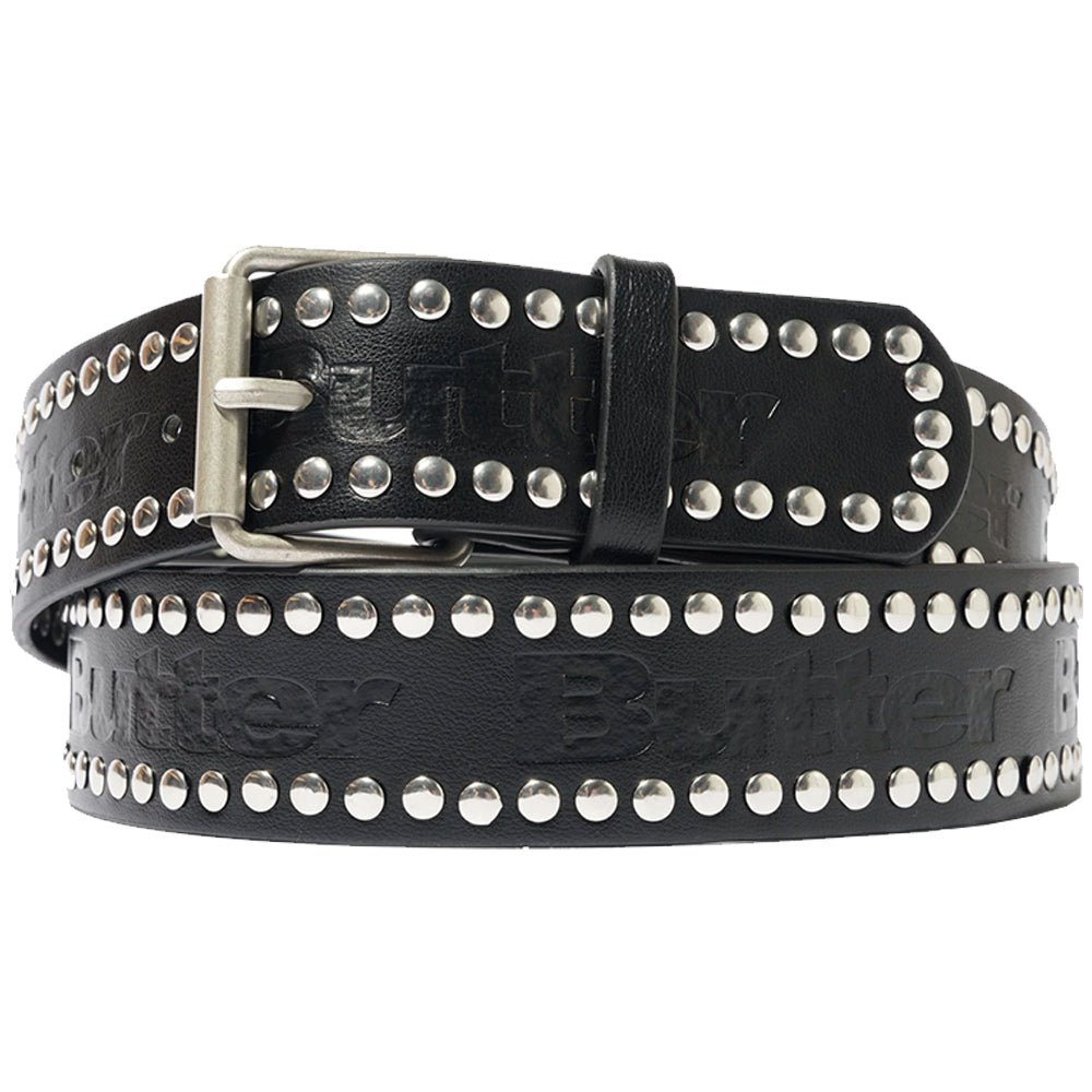 Butter Goods Leather Studded Belt Black