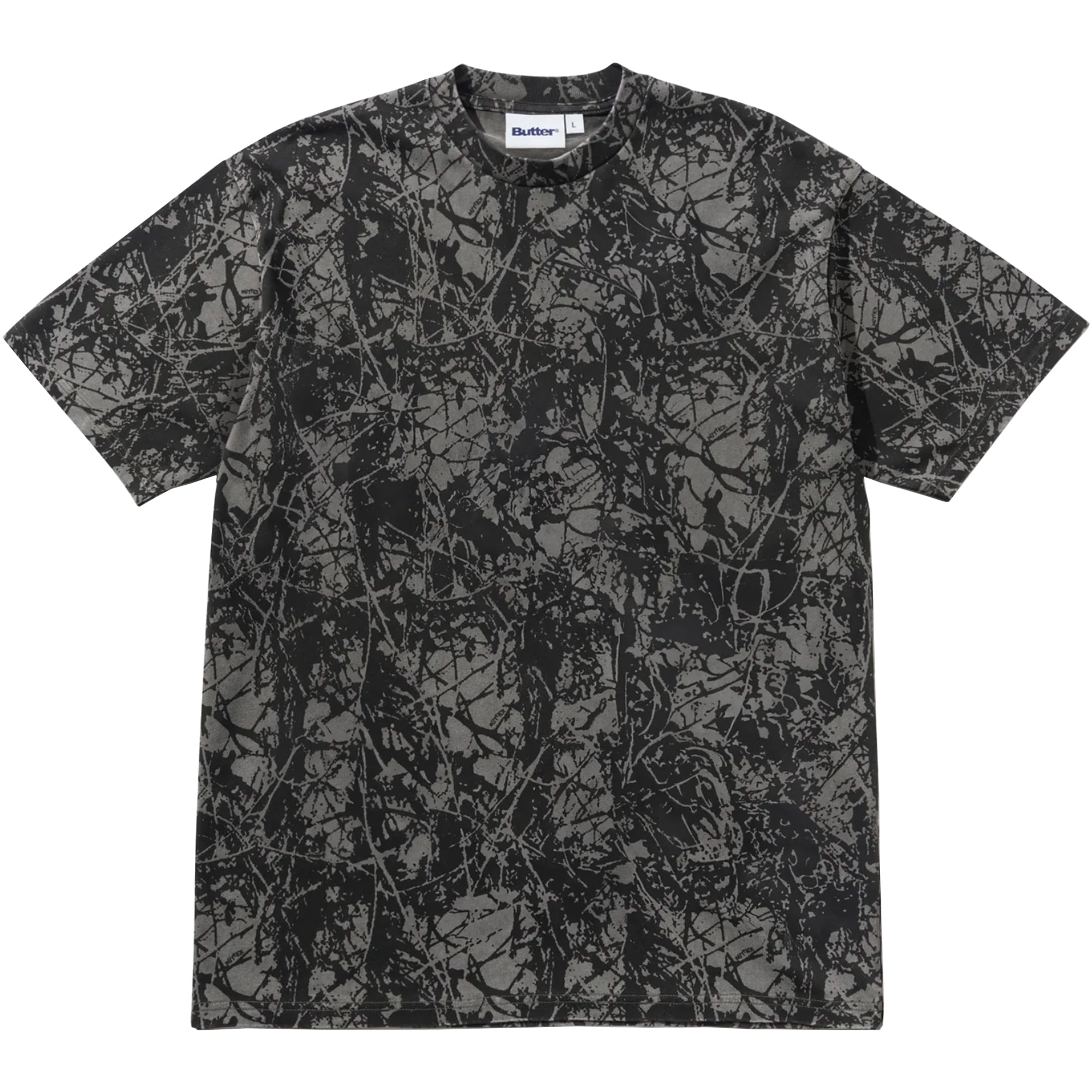 Butter Goods Woods Camo Tee Washed Black