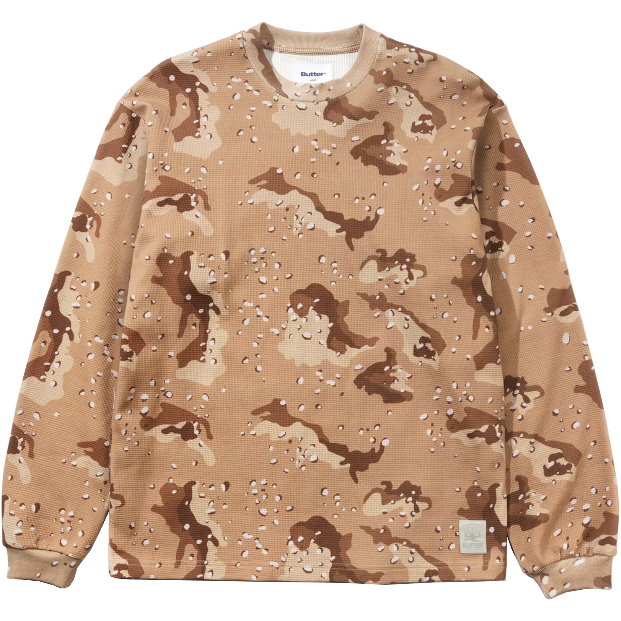 Butter Goods Waffle L/S Top Desert Camo