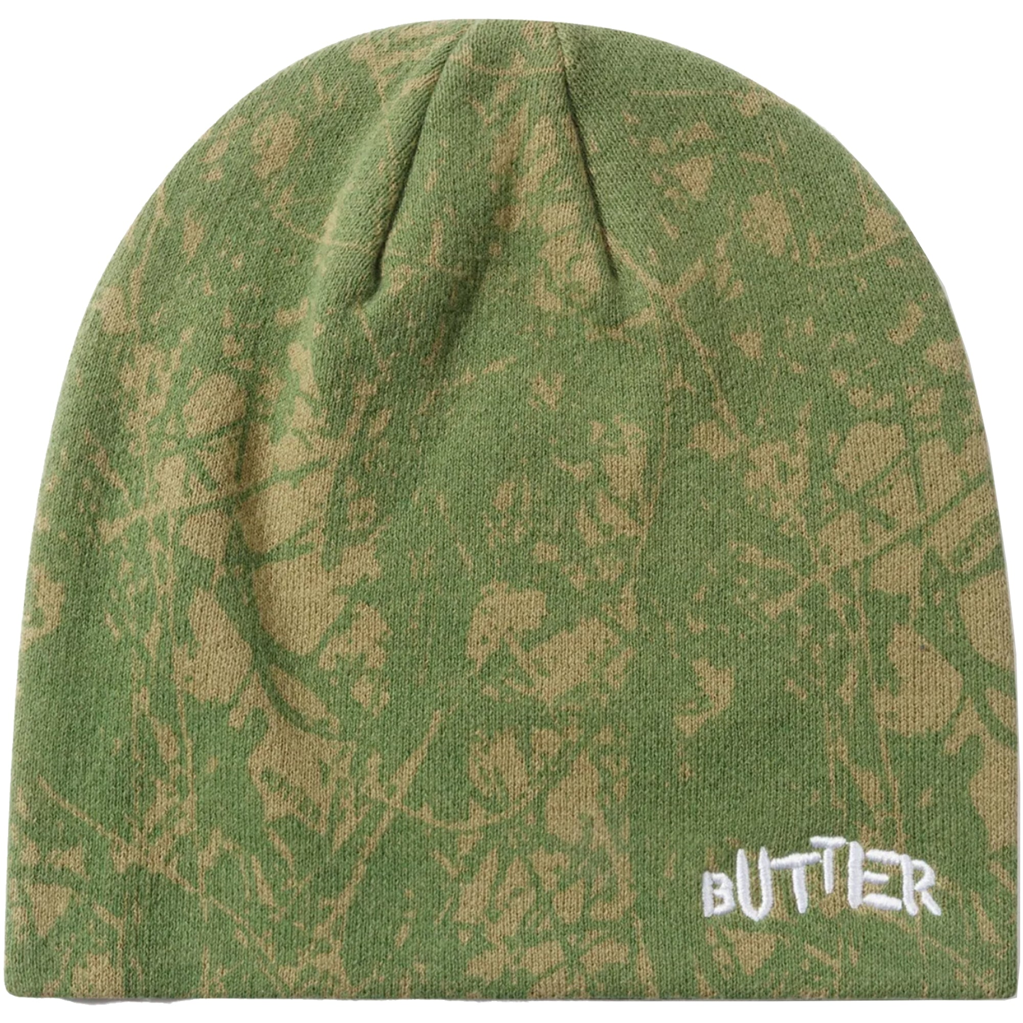 Butter Goods Woods Camo Skully Beanie Sage