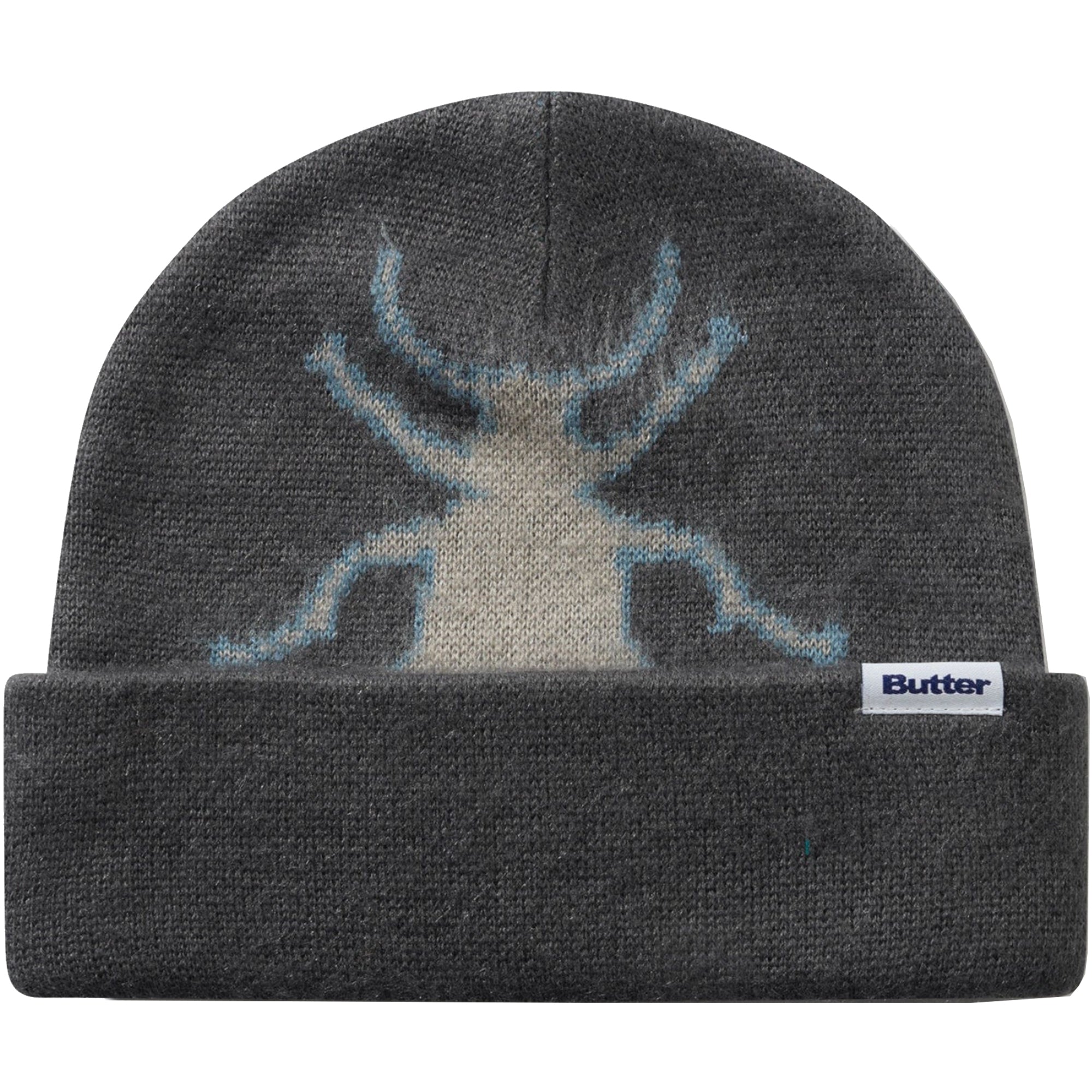 Butter Goods Beetle Mohair Beanie Charcoal