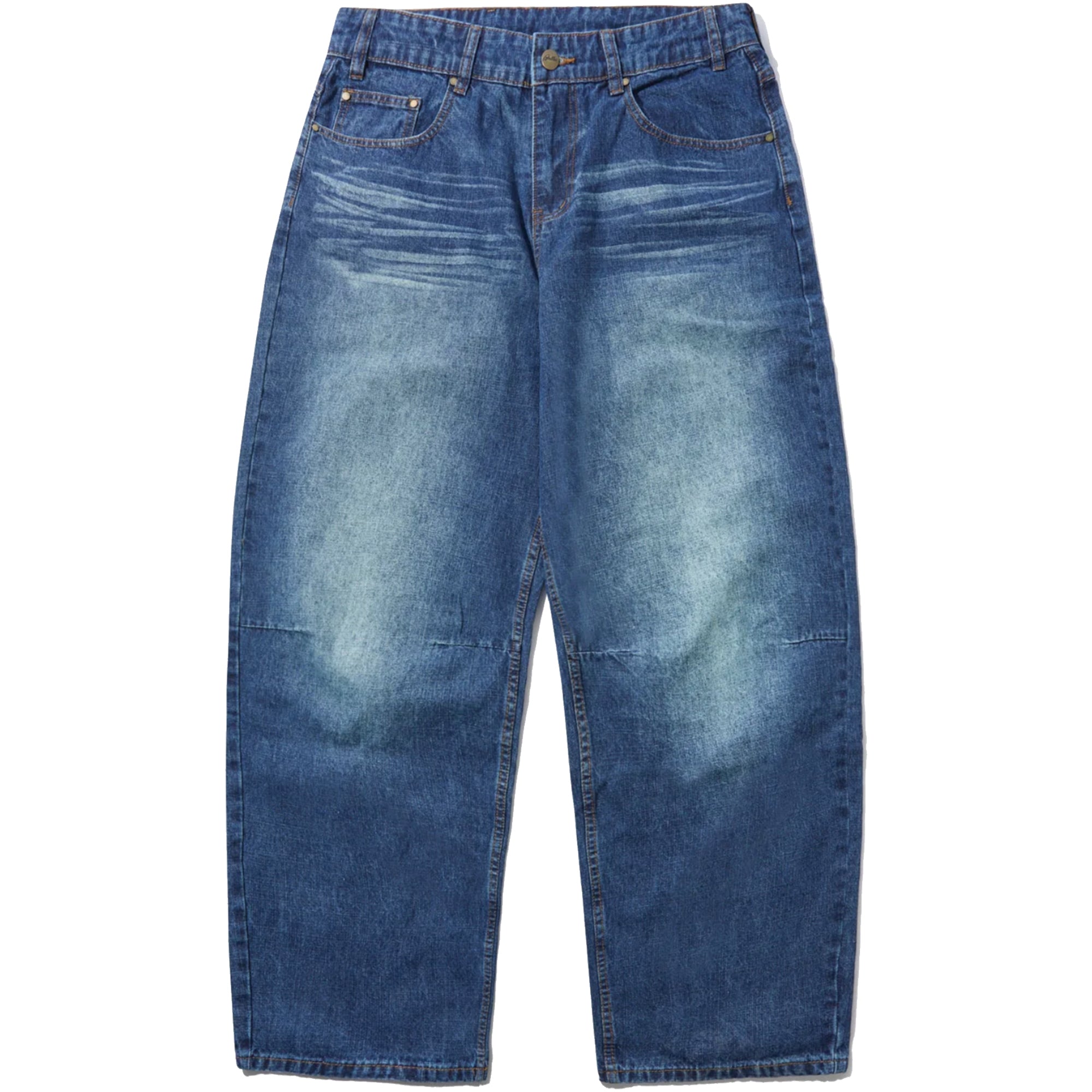 Butter Goods Wide Cut Denim Jeans Dark Blue Slub