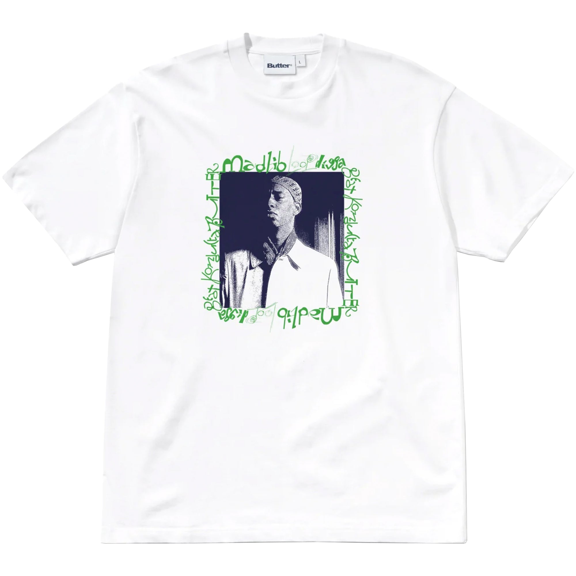 Butter Goods x Madlib Loop Digga Tee White