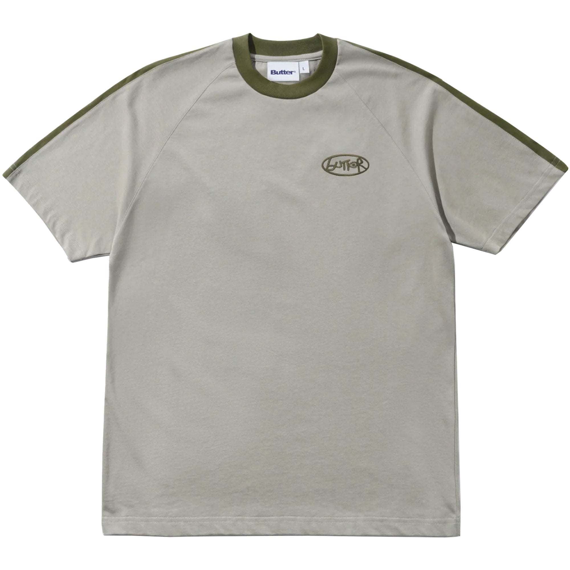 Butter Goods Abseil Panel Tee Cement/Moss