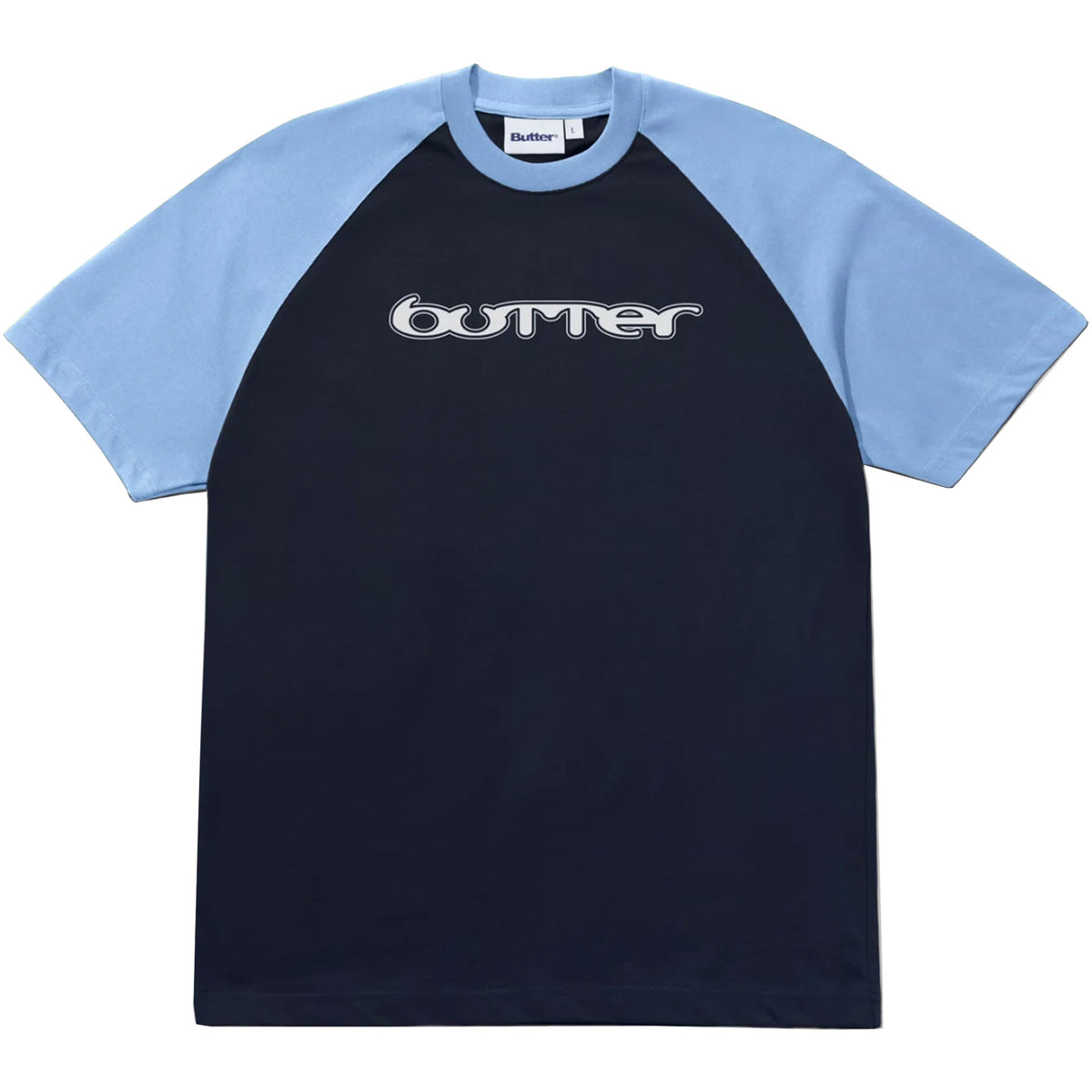 Butter Goods Witness Raglan Tee Sky/Navy