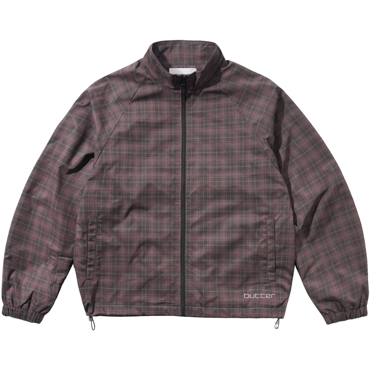 Butter Goods Plaid Nylon Jacket Burgundy