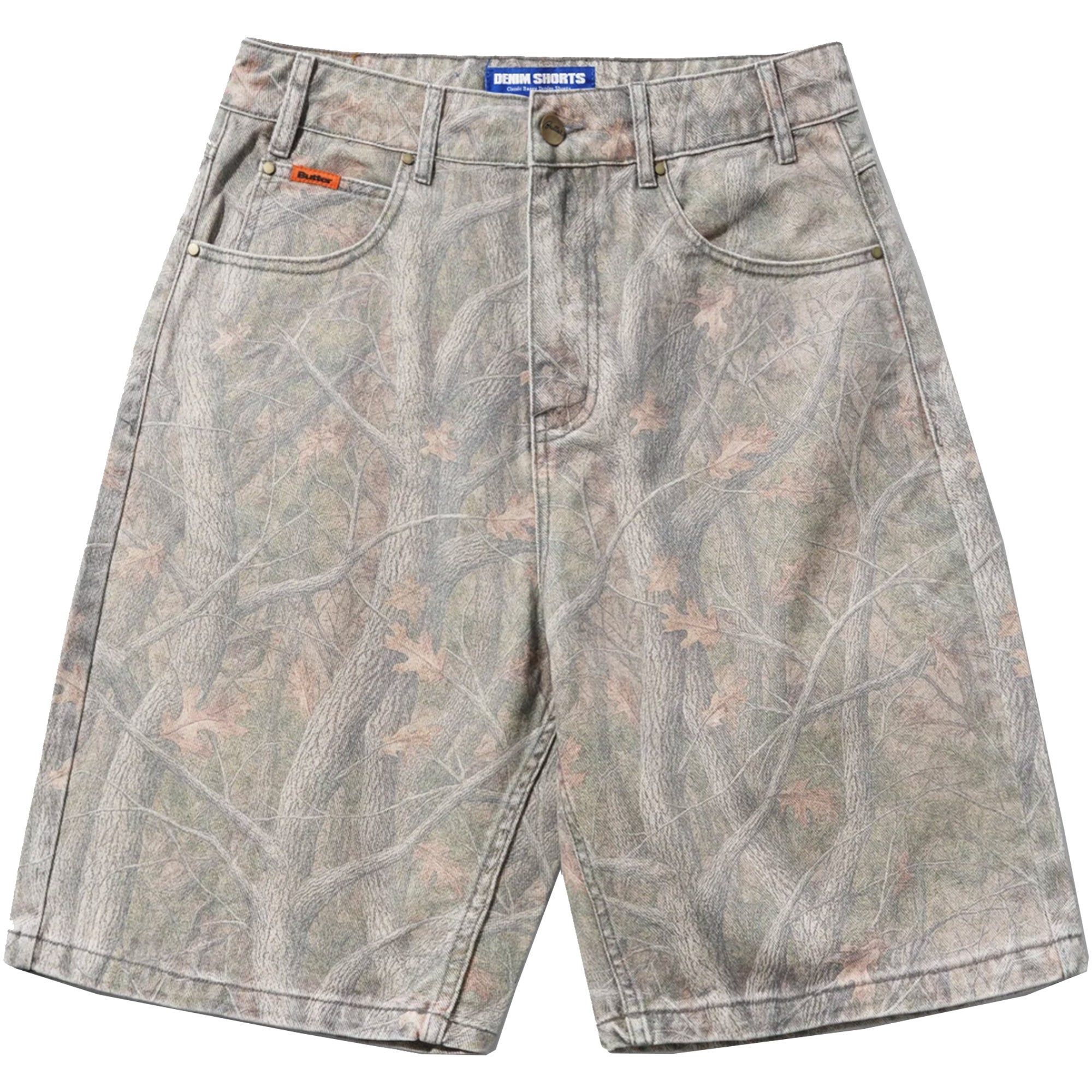 Butter Goods Baggy Denim Shorts Forest Camo