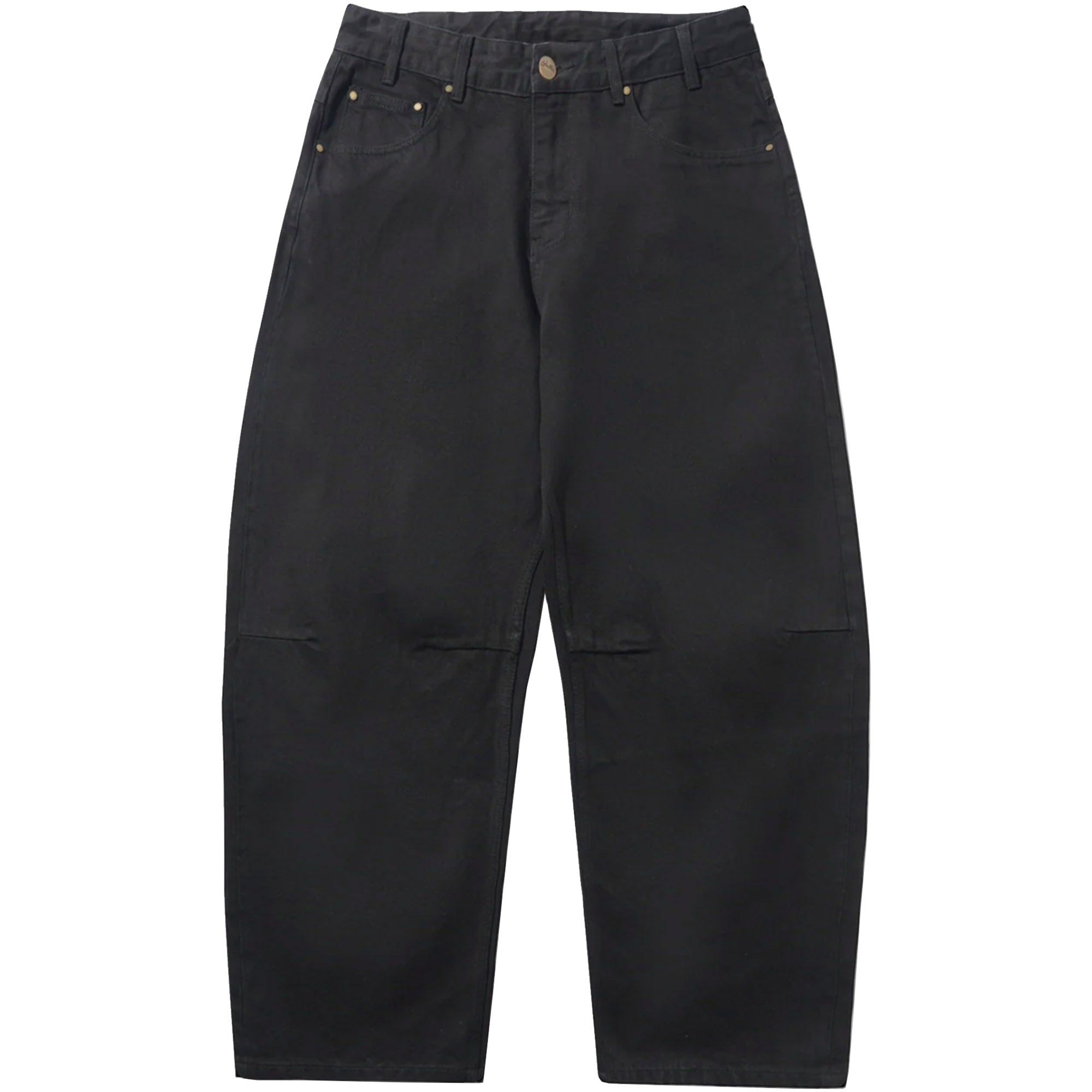 Butter Goods Wide Cut Denim Jeans Flat Black Selvedge