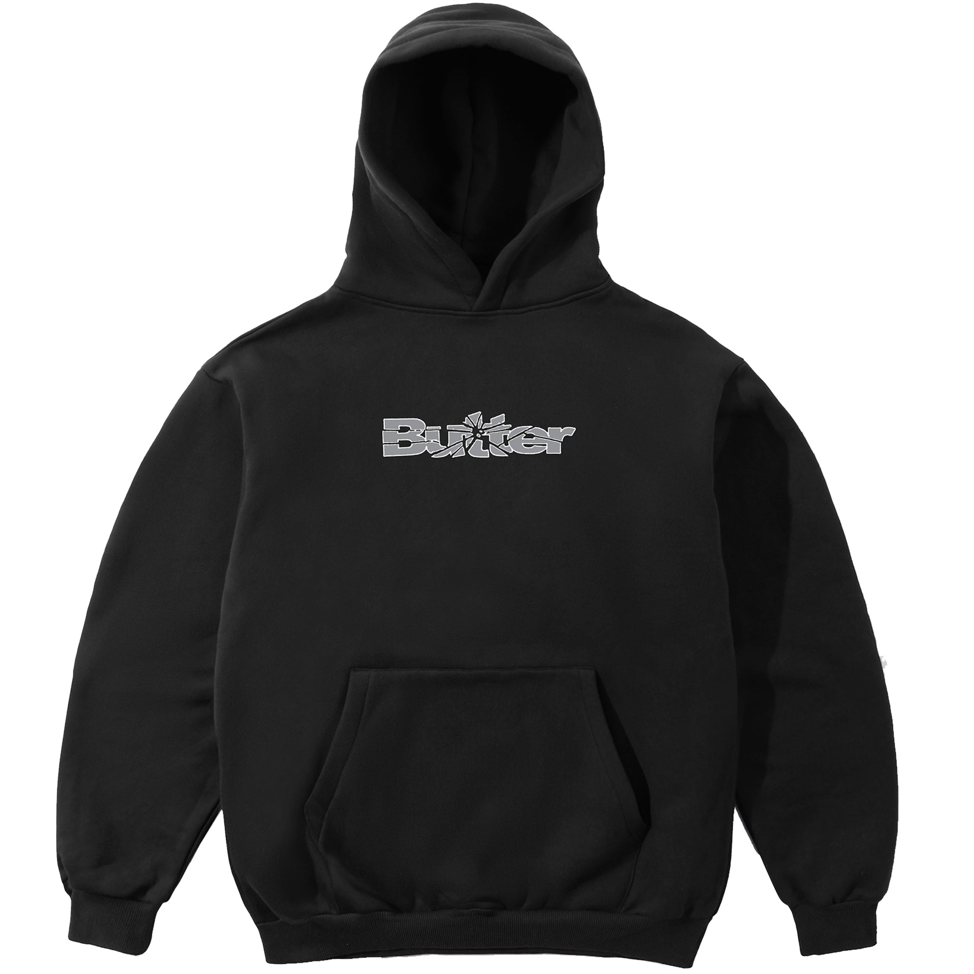 Butter Goods Smashed Logo Pullover Hood Black
