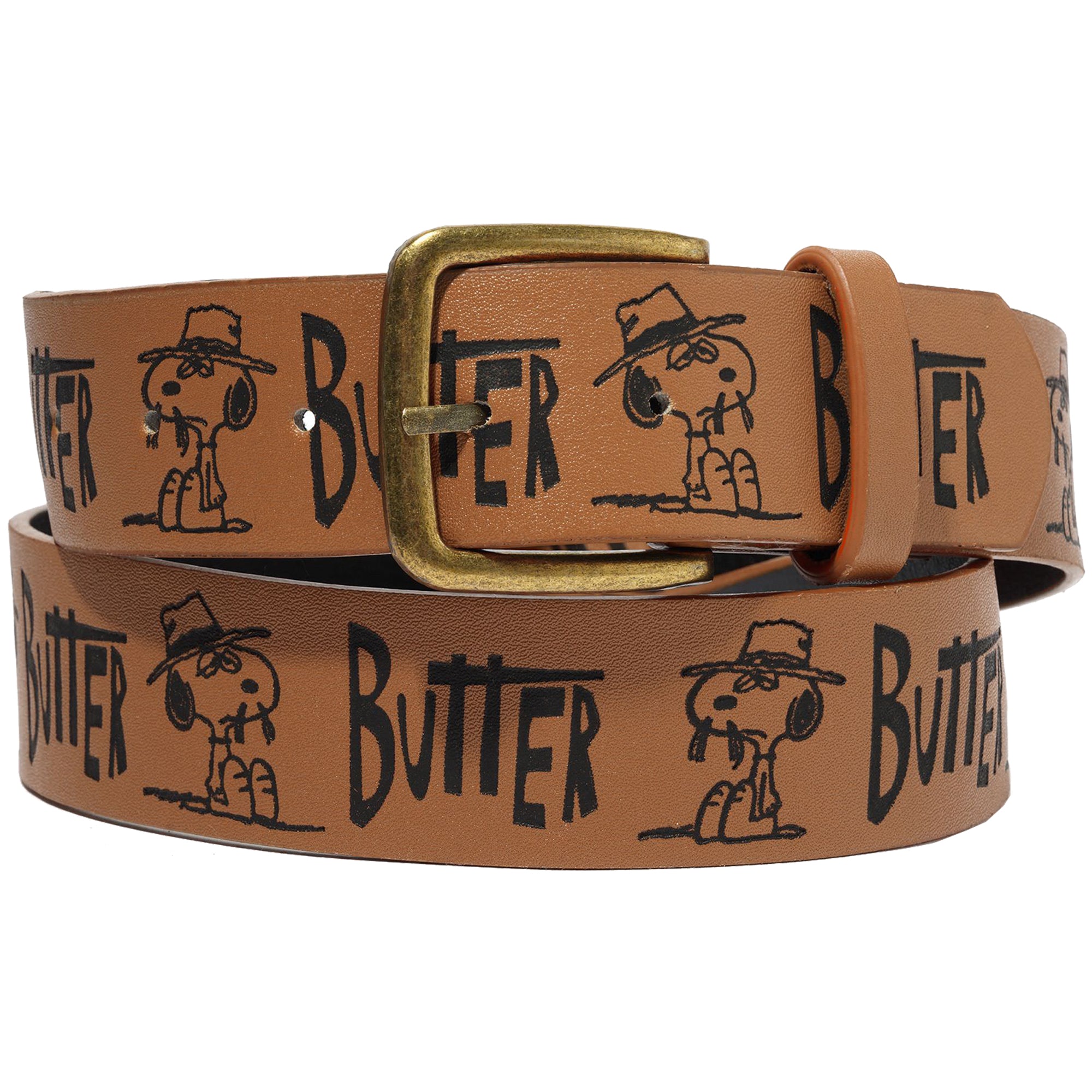 Butter Goods x Peanuts Spike Belt Brown