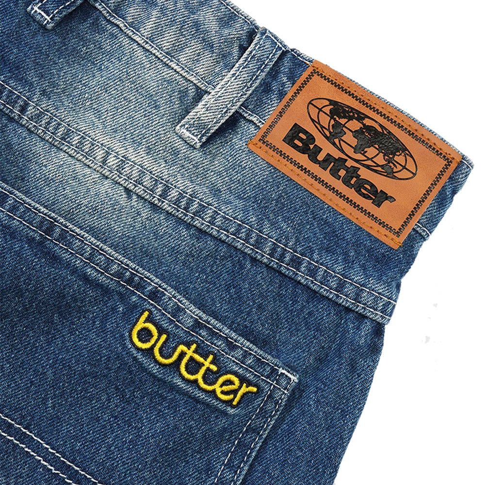 Butter Goods Alpine Denim Jeans Distressed Faded Blue