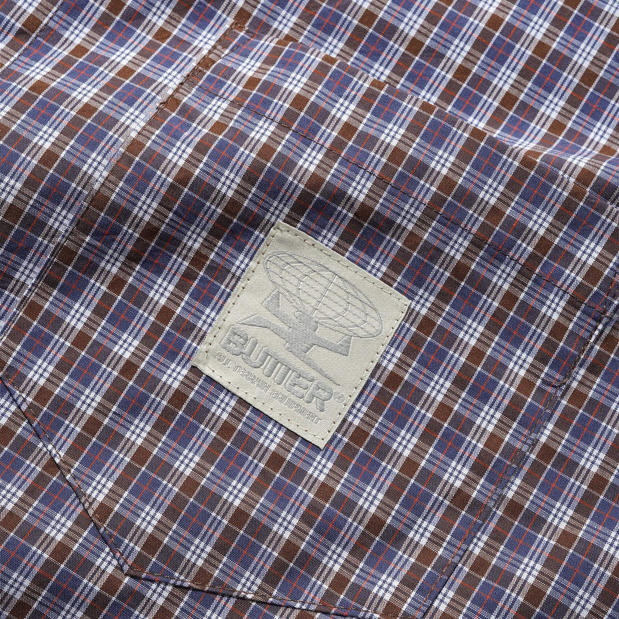 Butter Goods Equipment Short Sleeve Shirt Navy/Brown