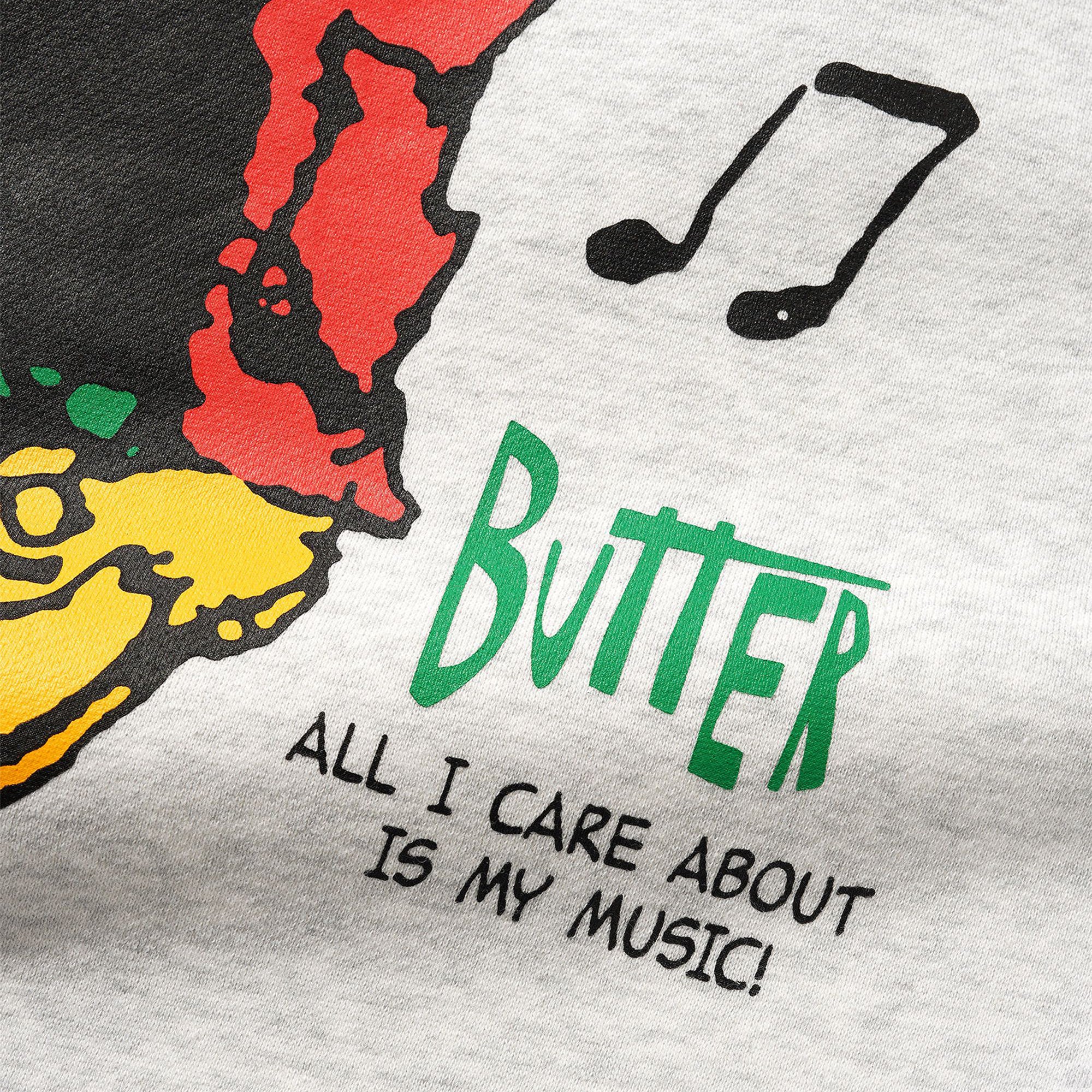 Butter Goods x Peanuts Music Crewneck Ash