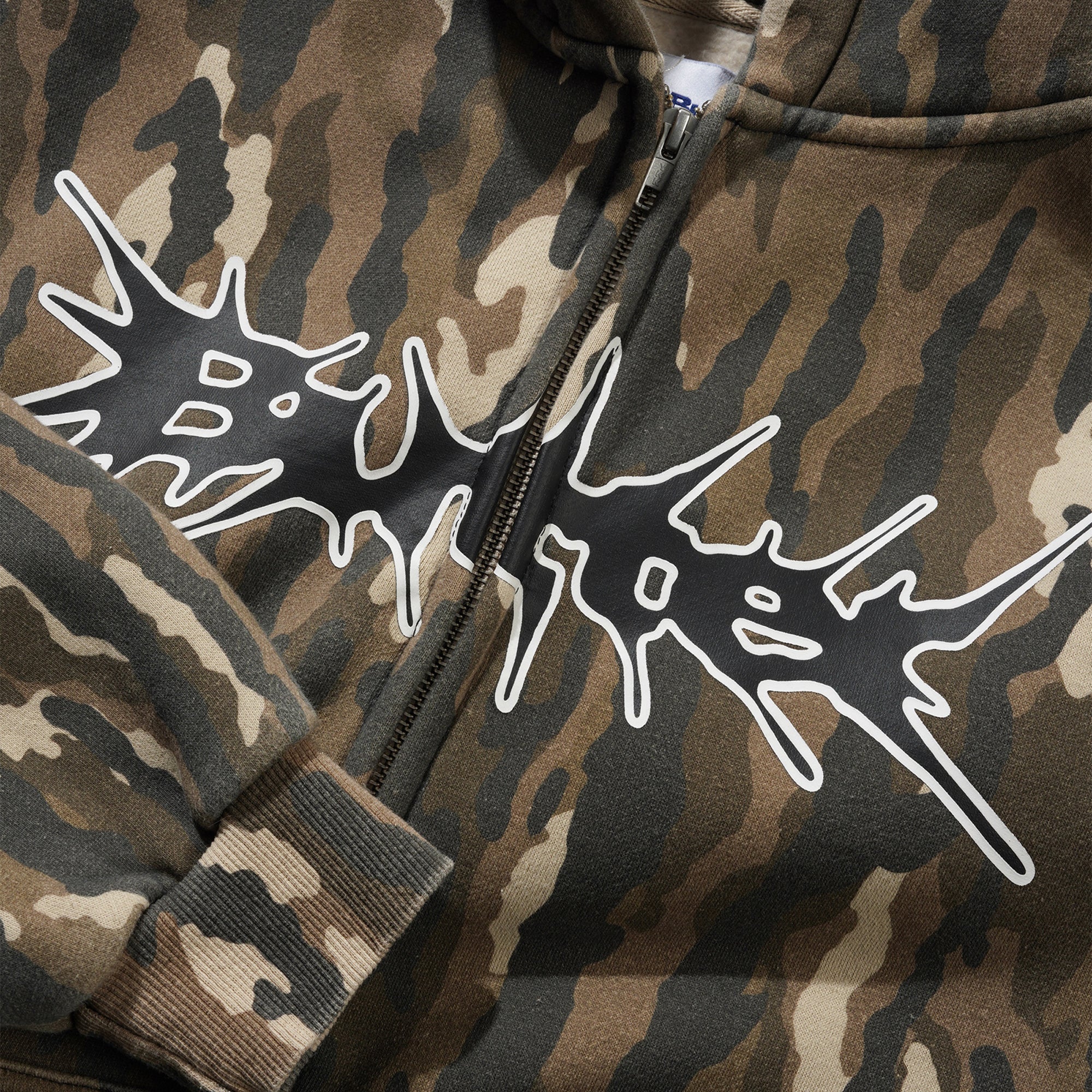 Butter Goods Nail Logo Zip-Thru Hood Frog Camo