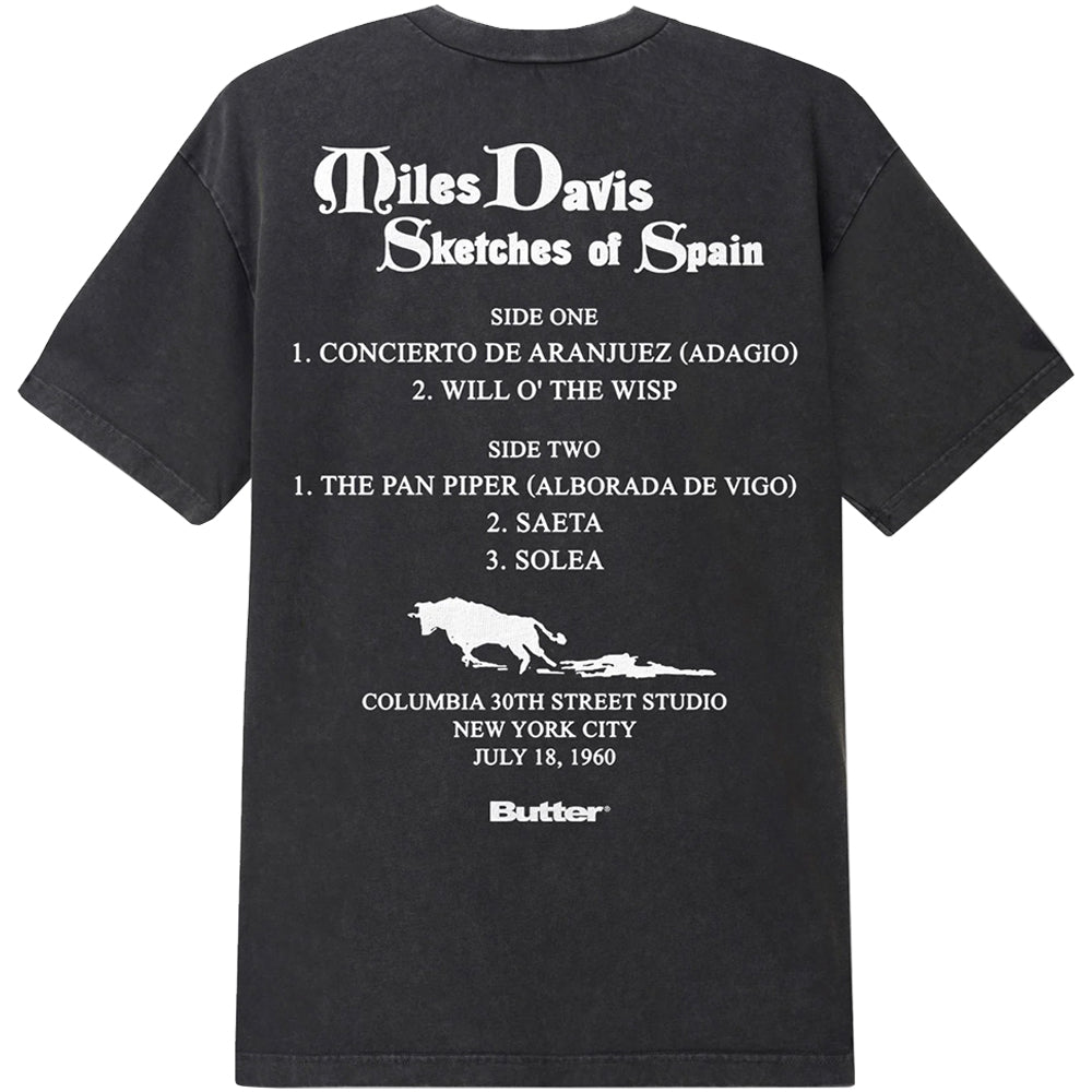 Butter Goods x Miles Davis Sketches Of Spain Tee Washed Black