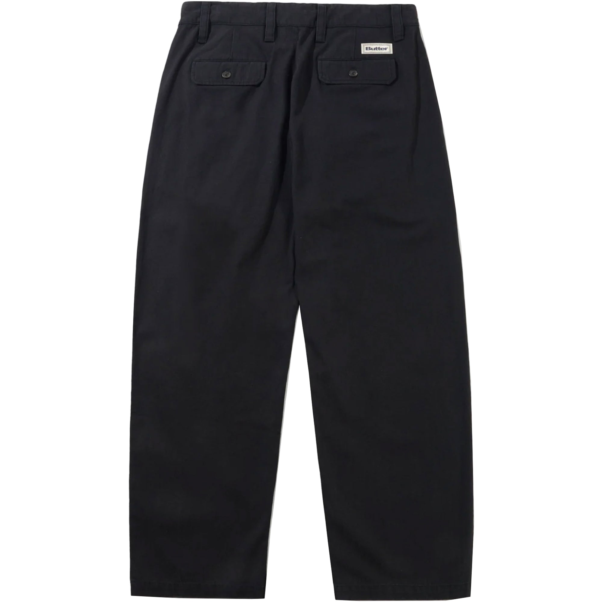 Butter Goods Pleated Trousers Washed Black