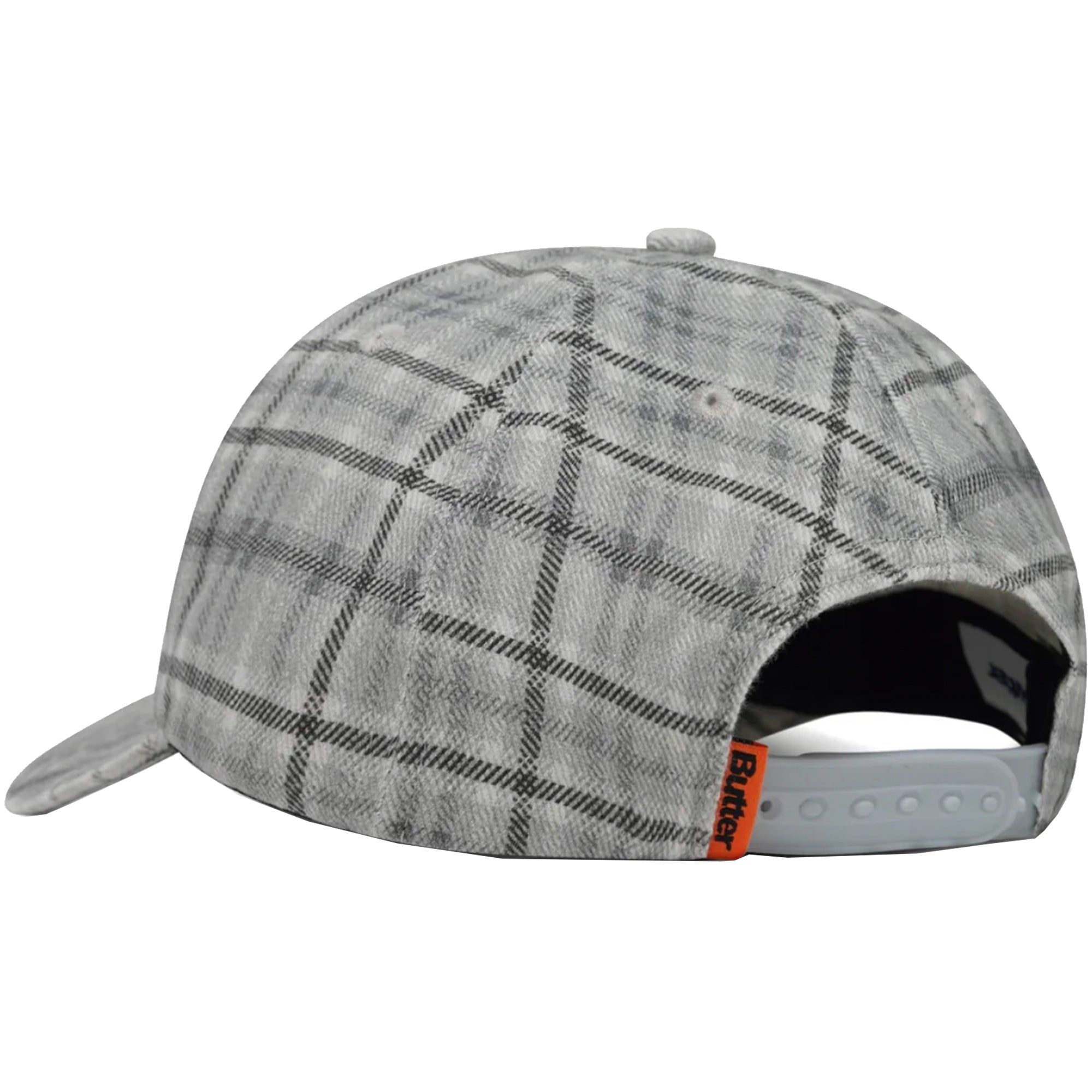 Butter Goods Jive 6 Panel Cap Grey Plaid