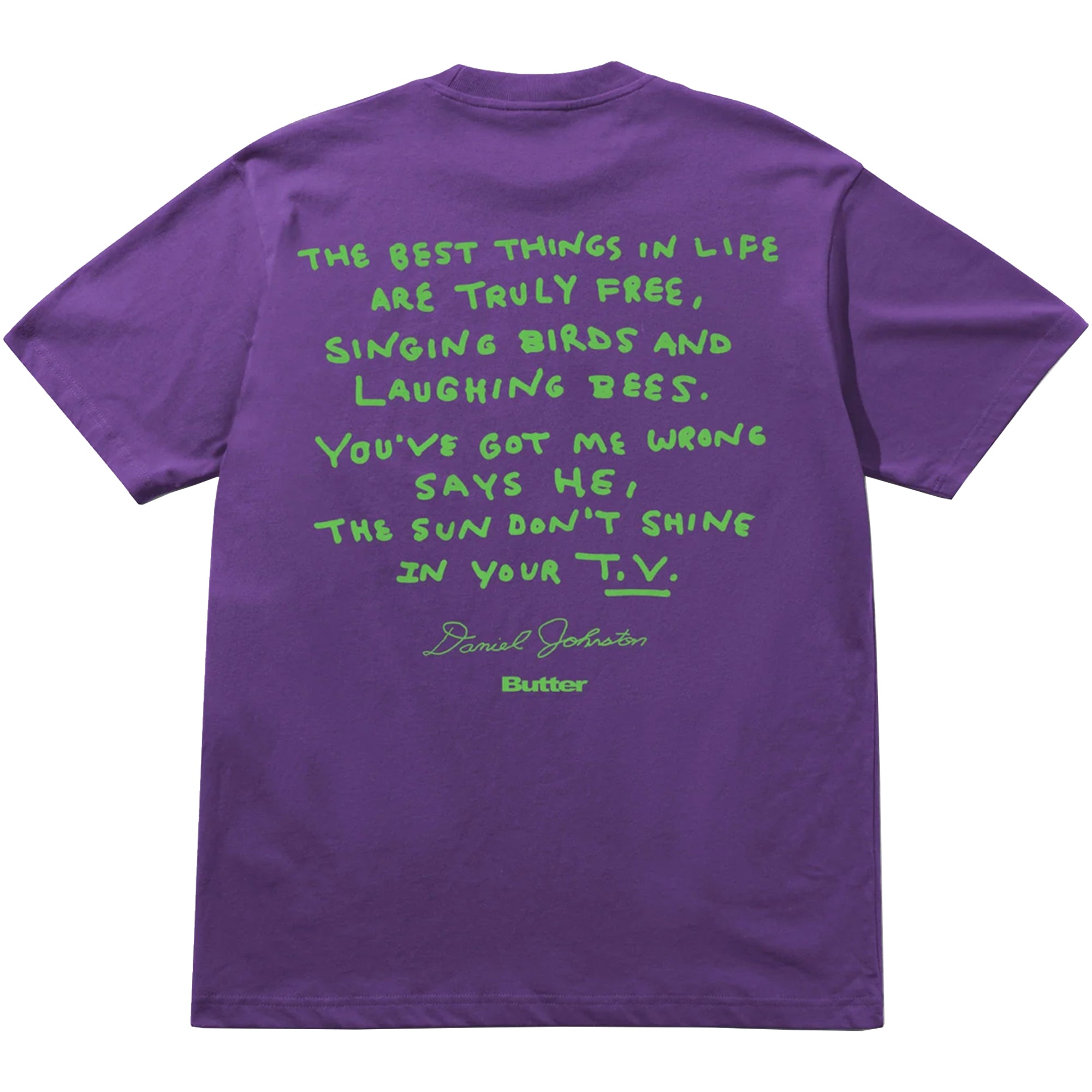 Butter Goods x Daniel Johnston Don't Be Scared Tee Grape