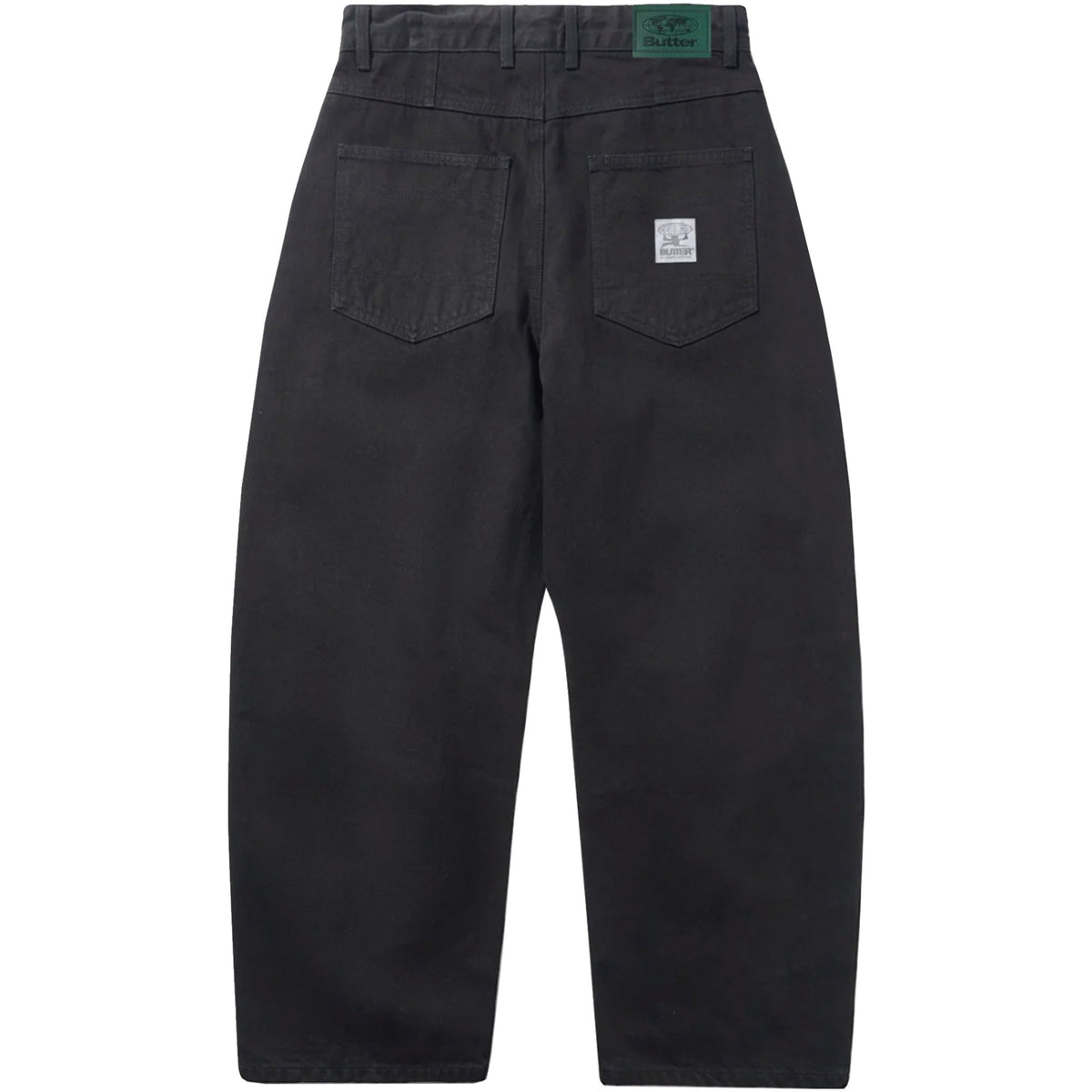 Butter Goods Wide Cut Denim Jeans Flat Black Selvedge