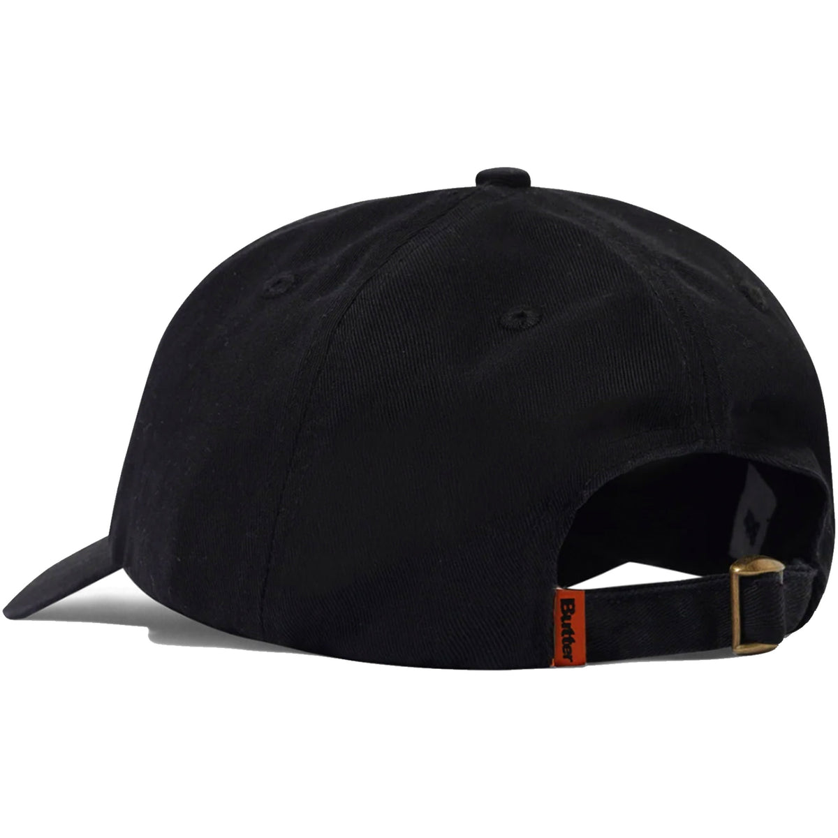Butter Goods Rounded Logo 6 Panel Cap Washed Black