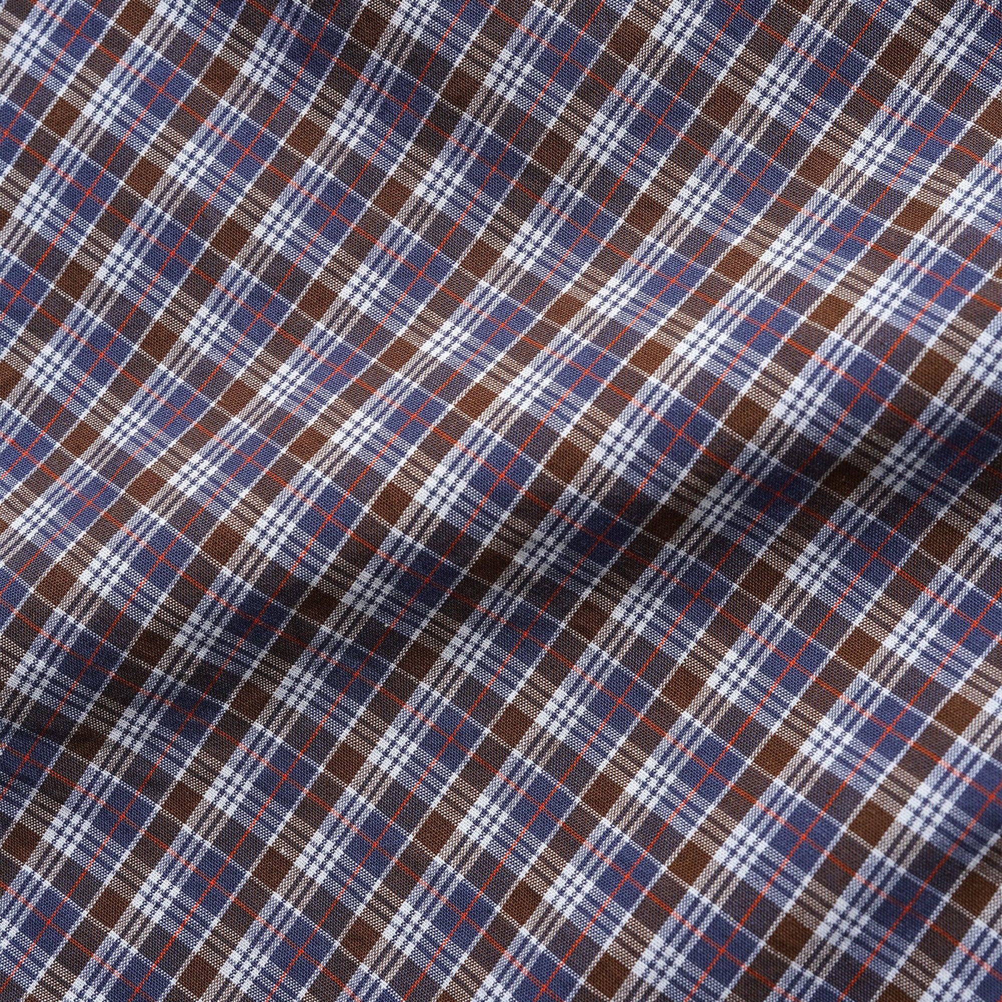 Butter Goods Equipment Short Sleeve Shirt Navy/Brown