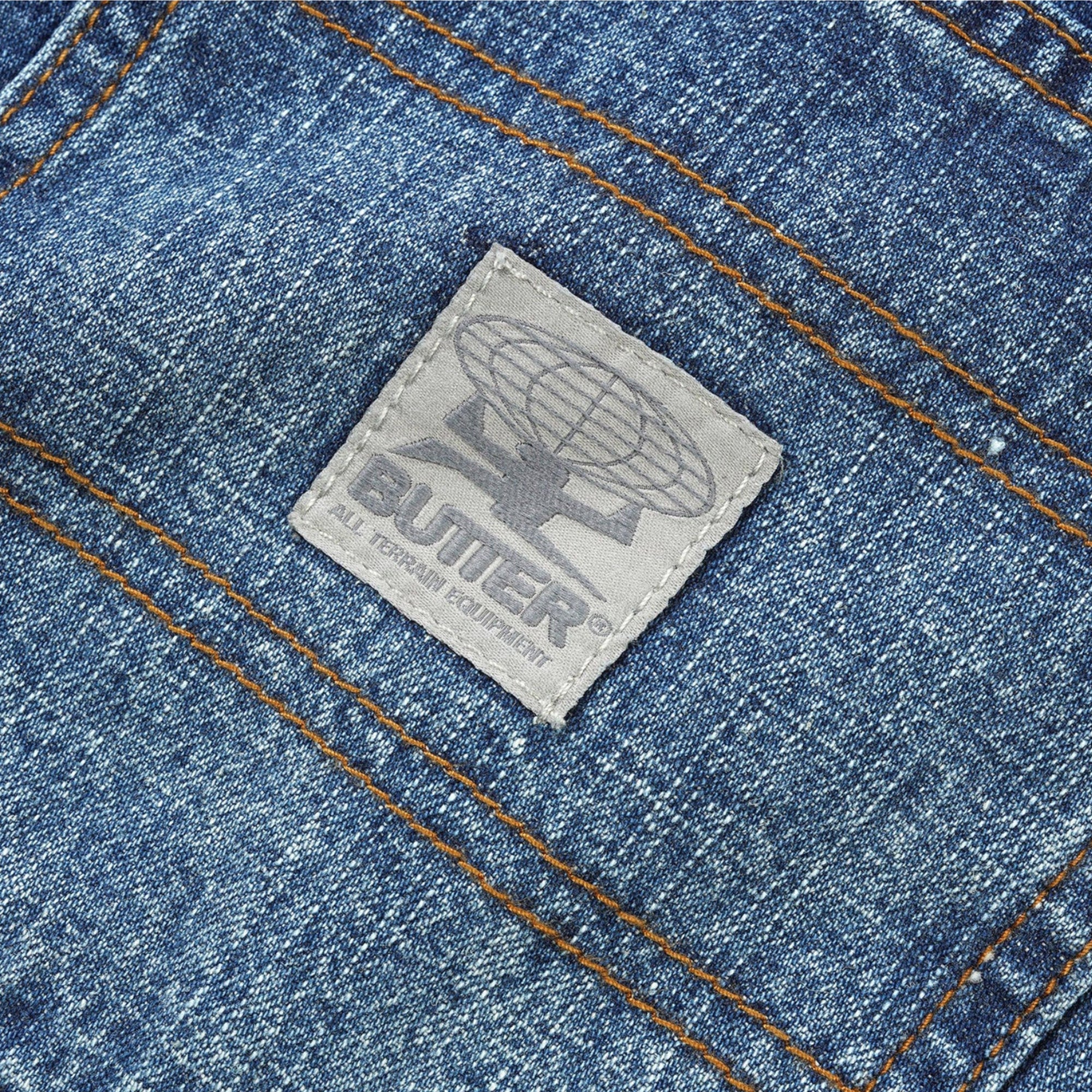 Butter Goods Wide Cut Denim Jeans Dark Blue Slub