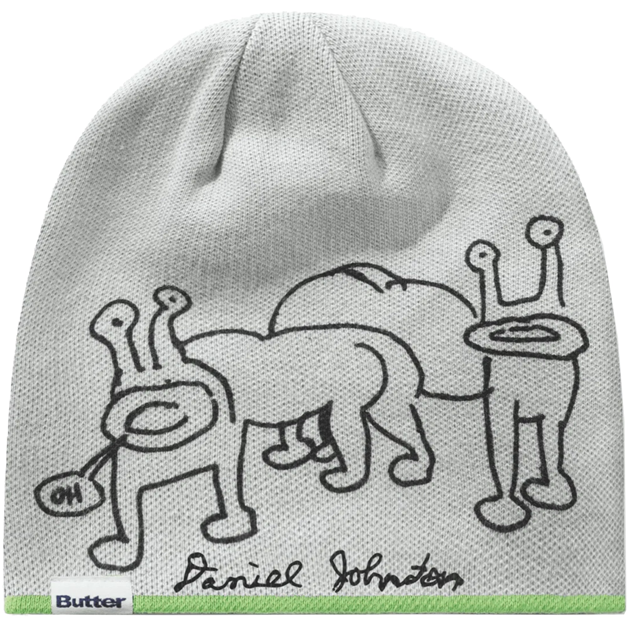 Butter Goods x Daniel Johnston Frog Reversible Beanie Lime/Grey