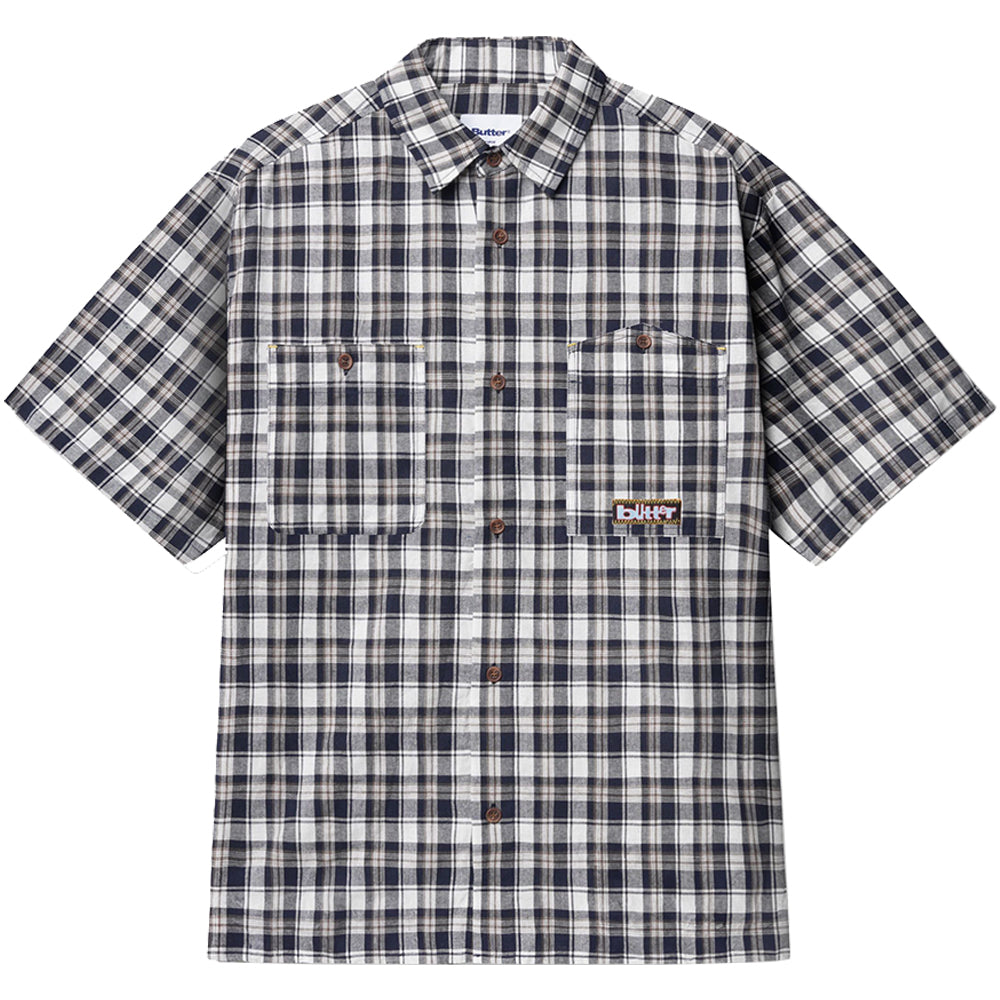 Butter Goods Asymmetrical S/S Shirt Navy