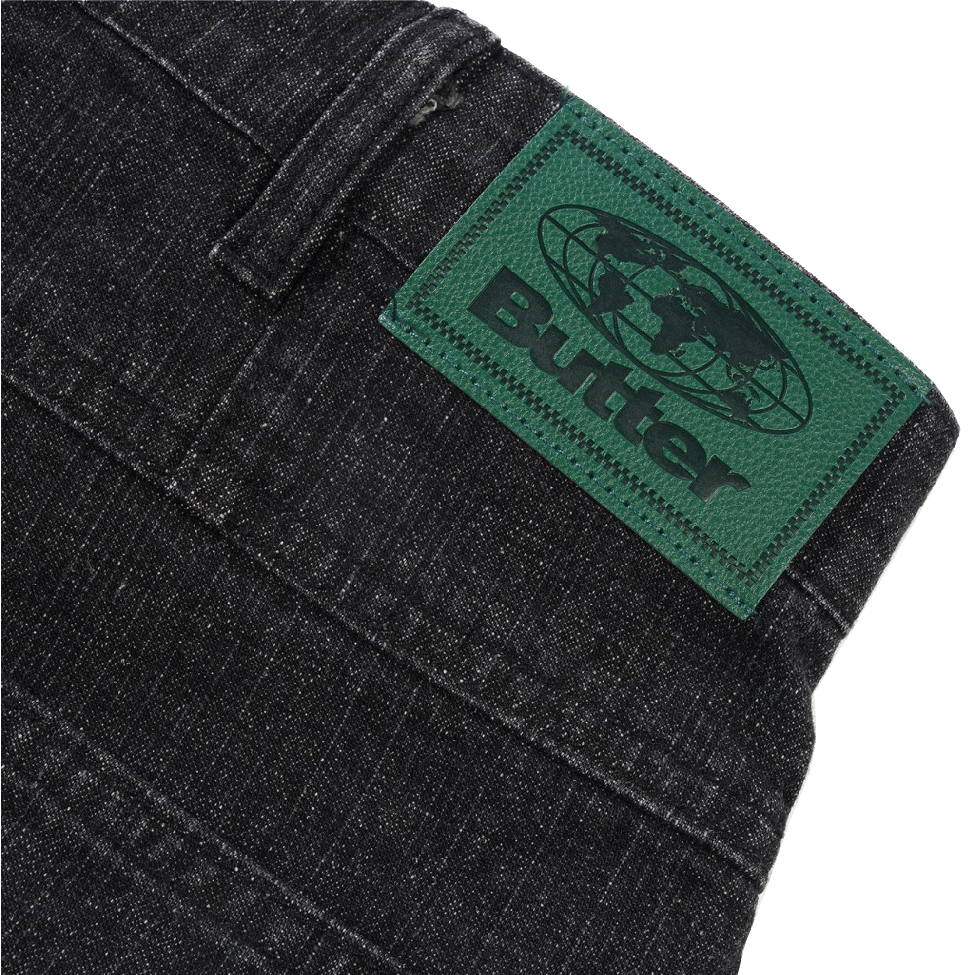 Butter Goods Wide Cut Denim Jeans Streaky Black Wash