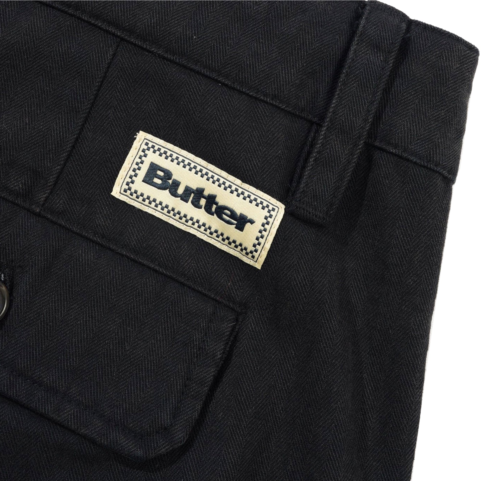 Butter Goods Pleated Trousers Washed Black