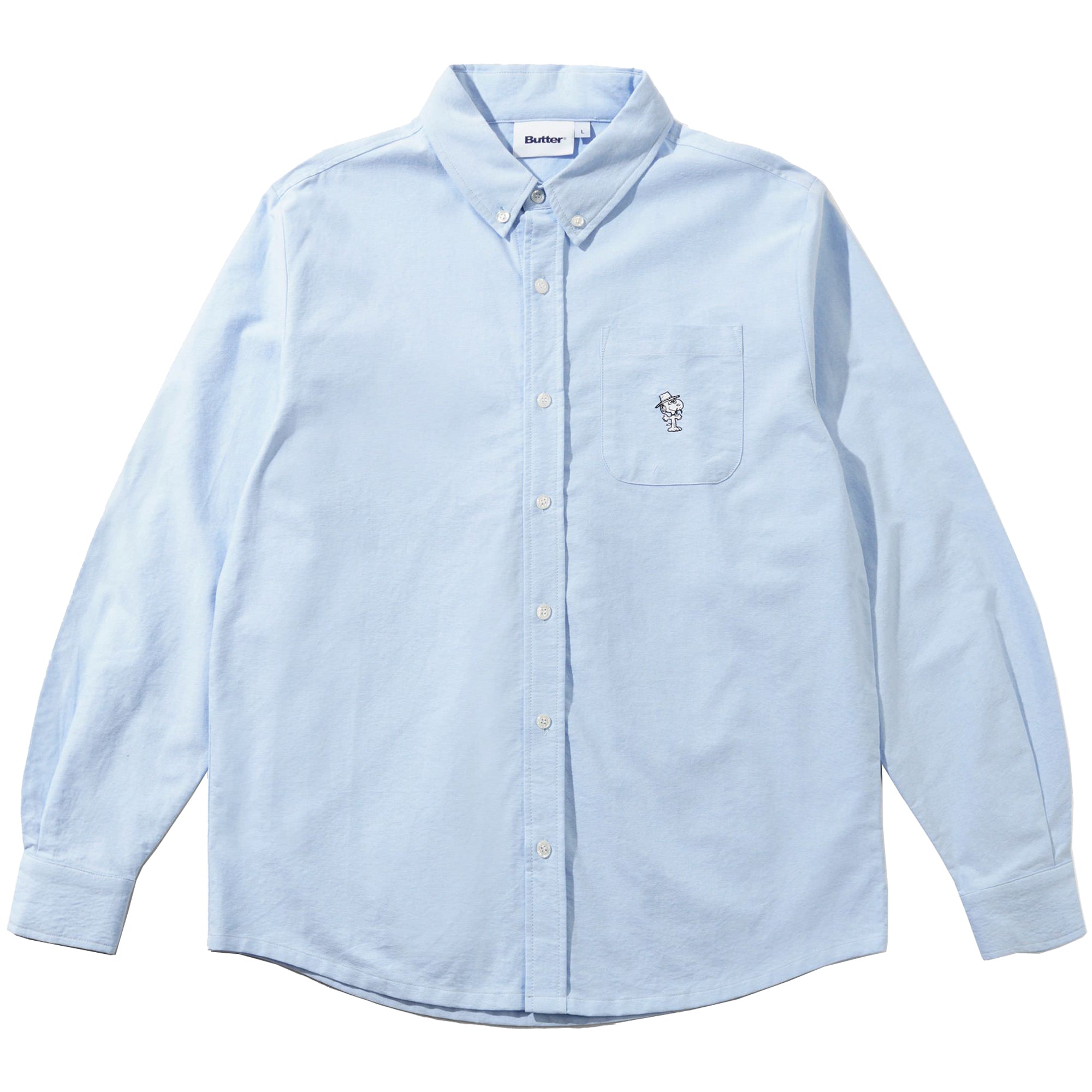 Butter Goods x Peanuts Spike Oxford Shirt Blue