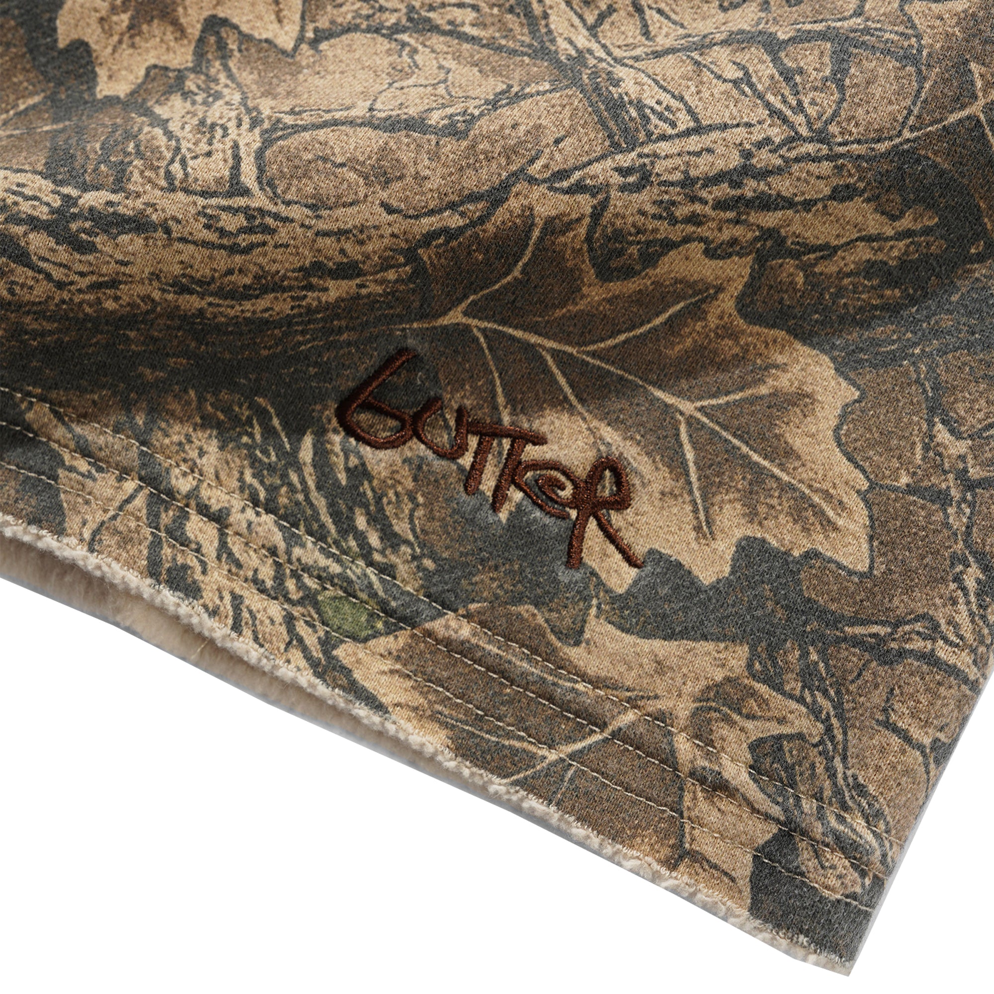 Butter Goods Fleece Shorts Forest Camo