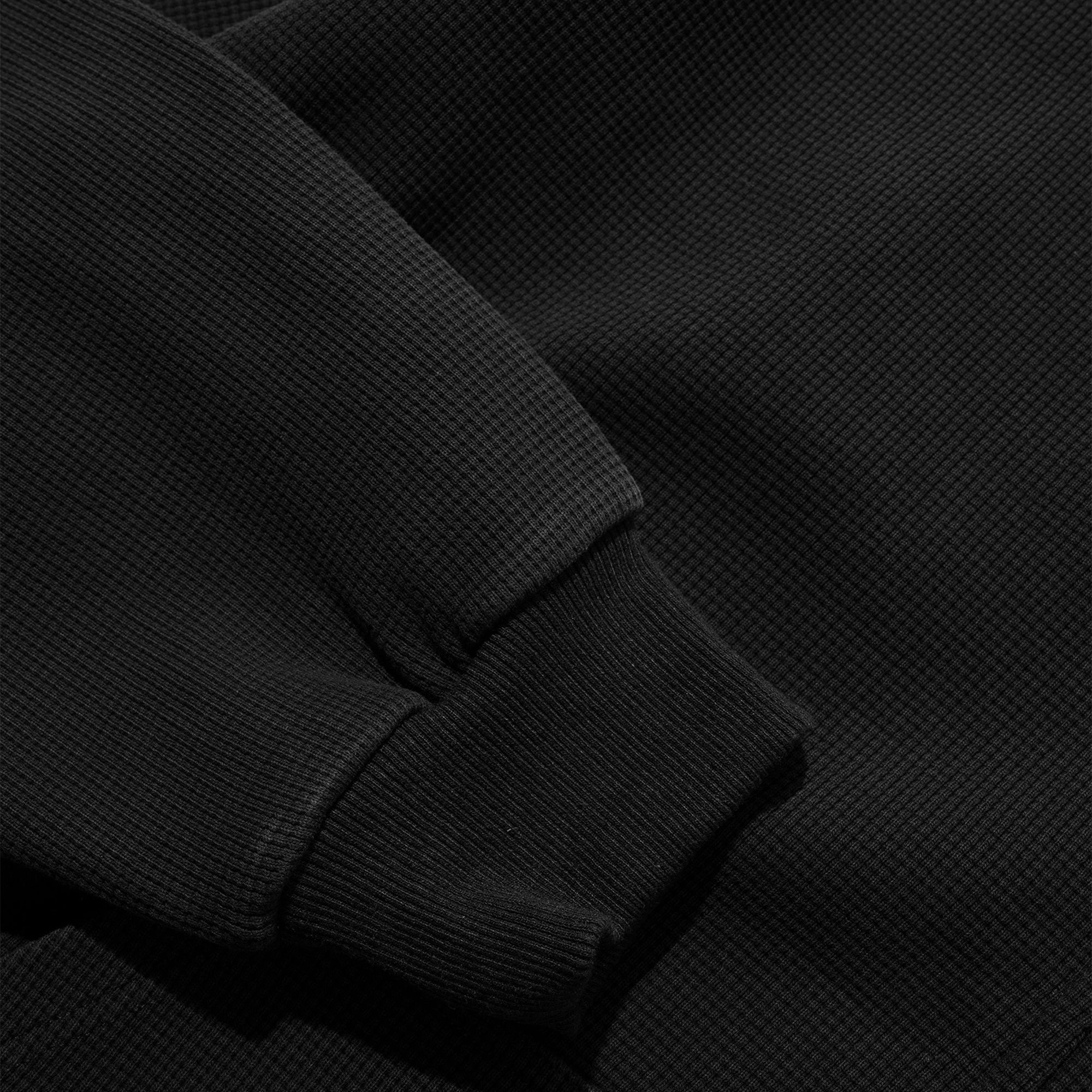 Butter Goods Stars Waffle Zip-Thru Hood Black