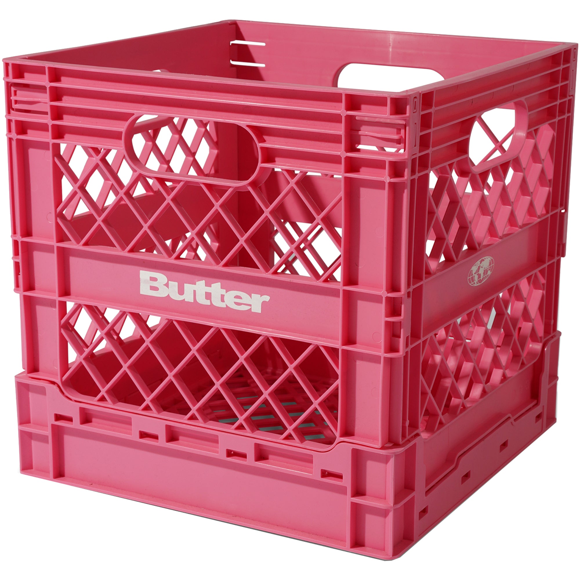 Butter Goods Collapsable Record Crate Pink
