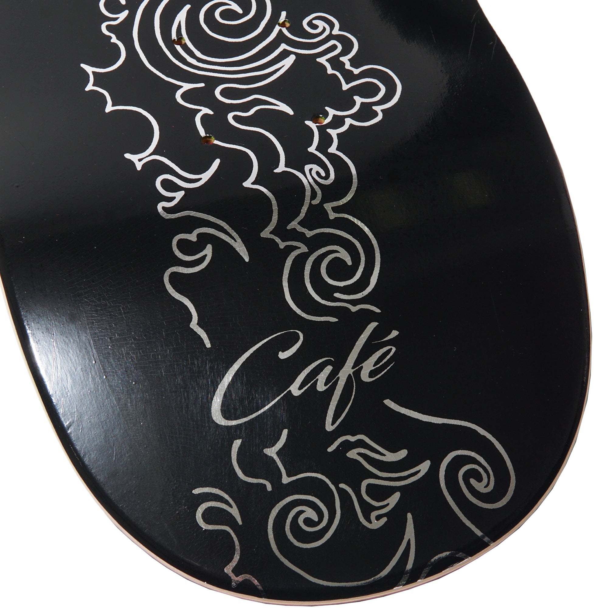 Skateboard Cafe Clouds Black/Silver Foil Skateboard Deck 8.125"
