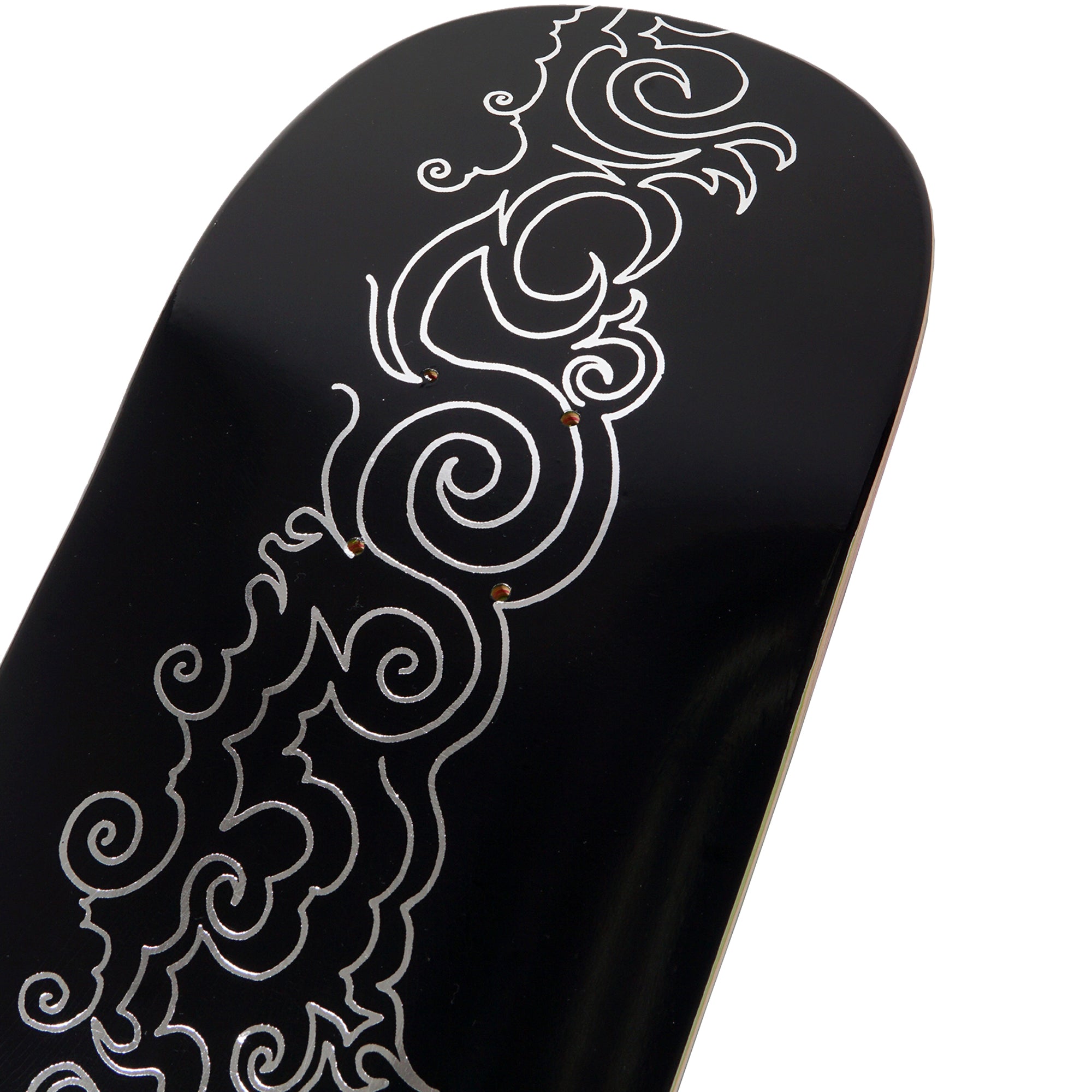 Skateboard Cafe Clouds Black/Silver Foil Skateboard Deck 8.125"