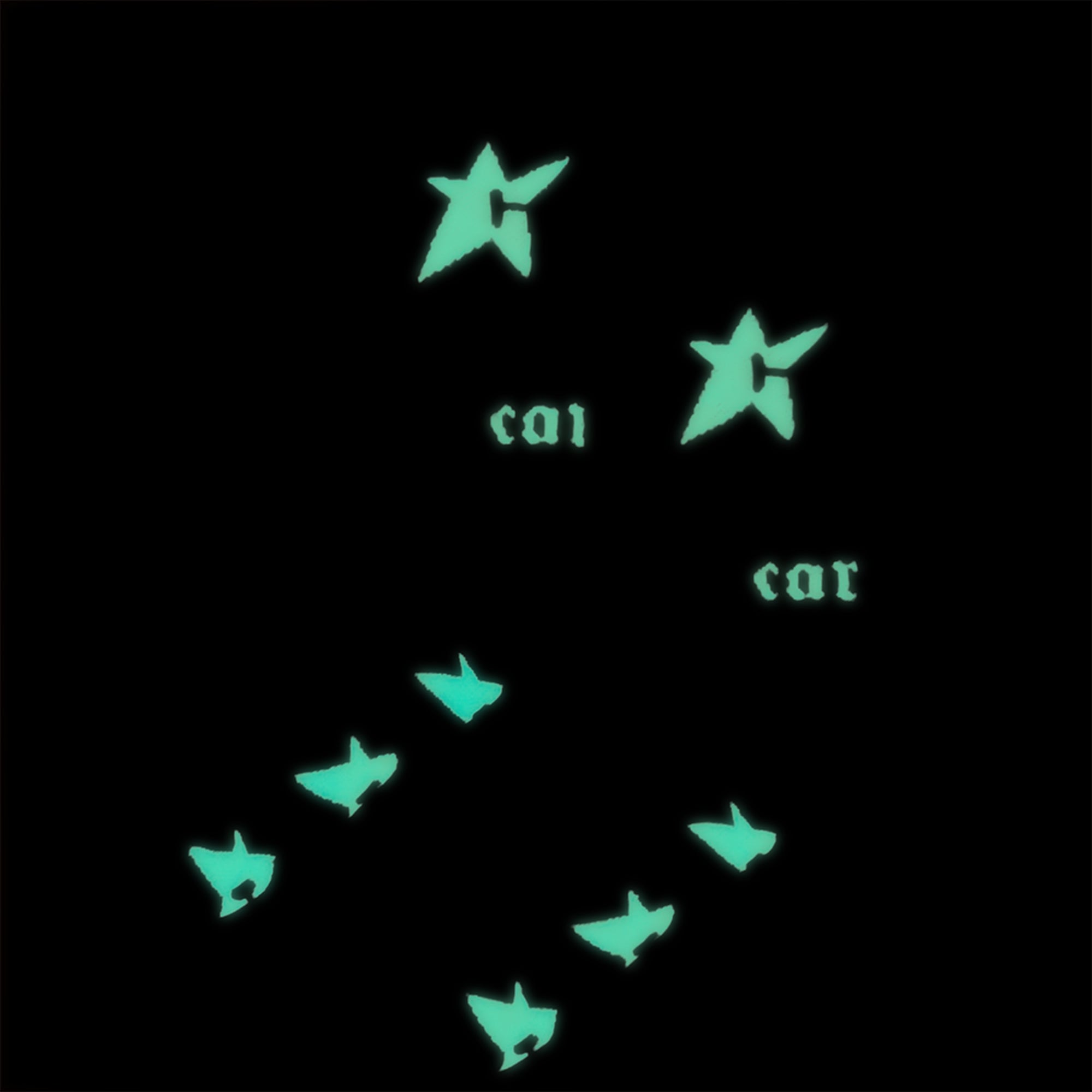 Carpet Company Glow In The Dark C-Star Socks White