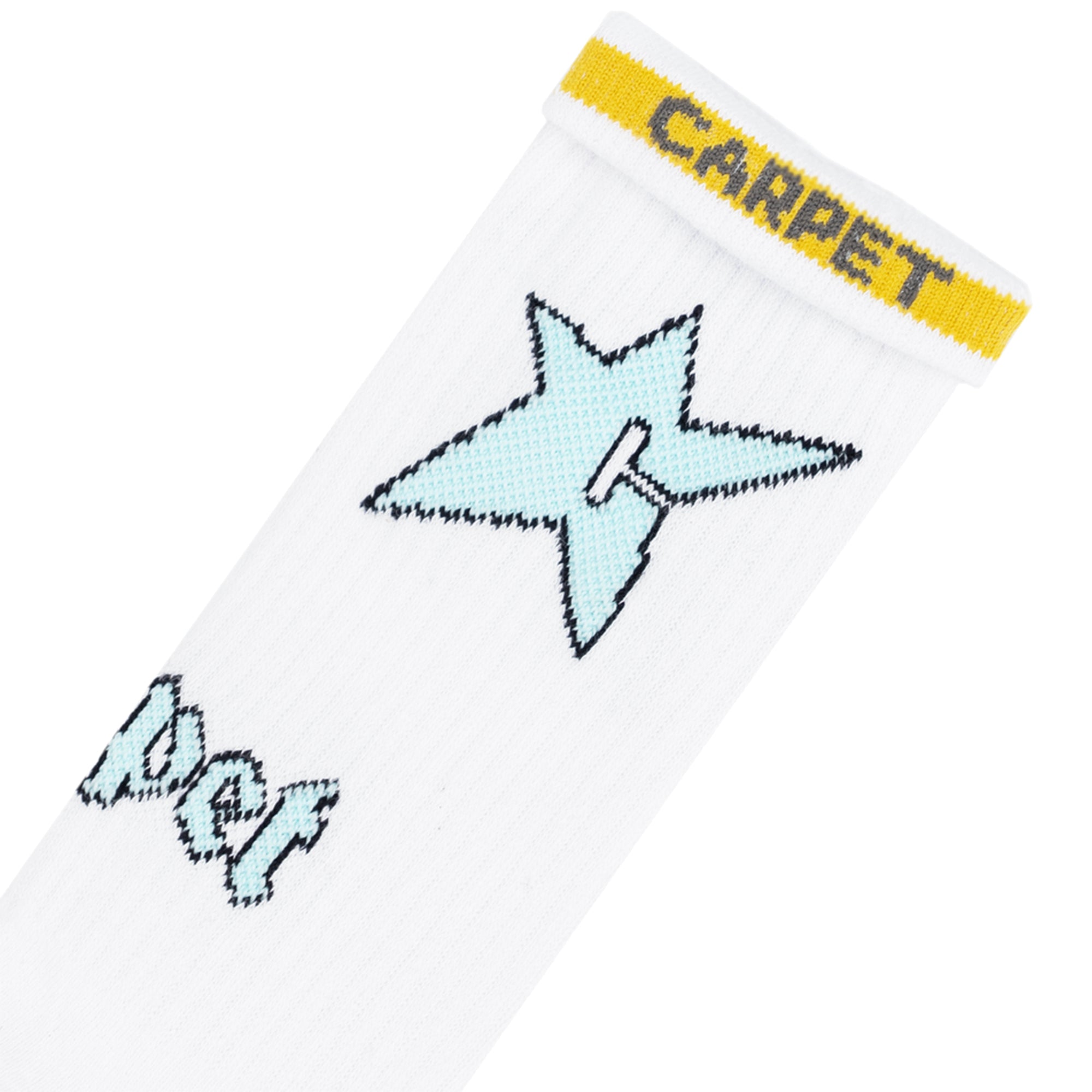 Carpet Company Glow In The Dark C-Star Socks White