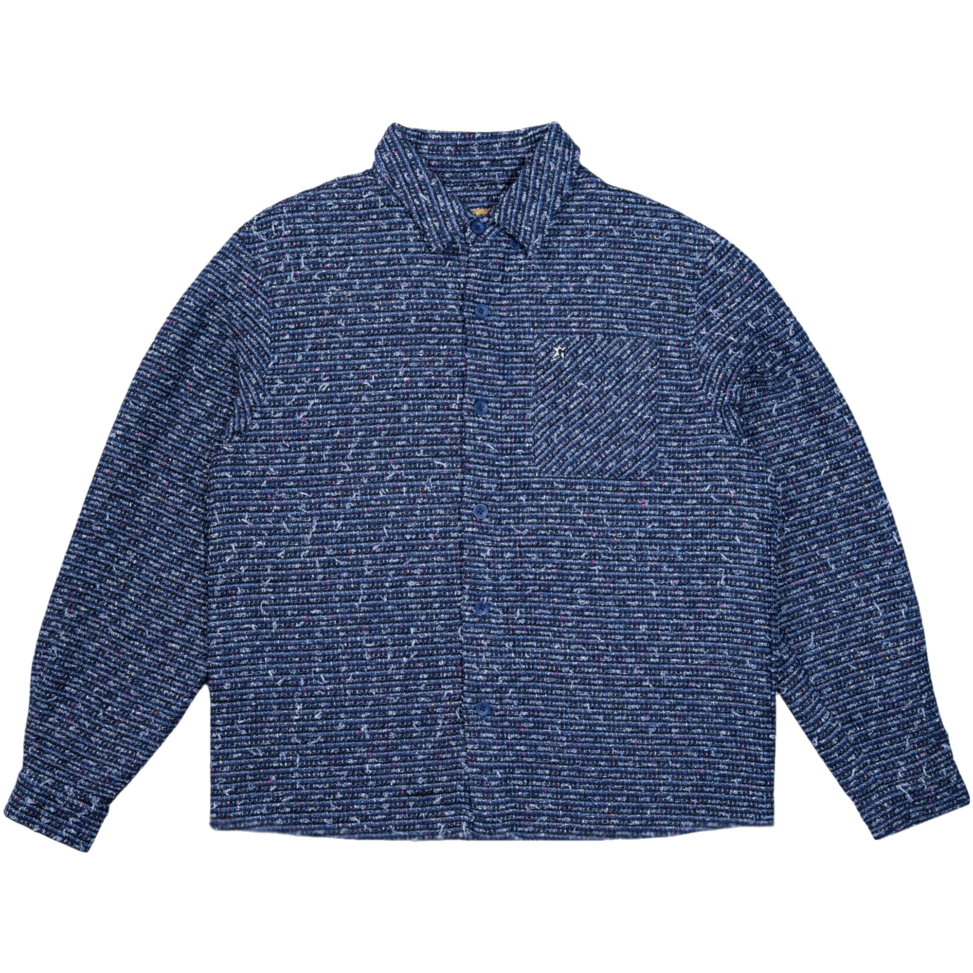 Carpet Company C-Star Basket Weave Button-up Shirt Blue