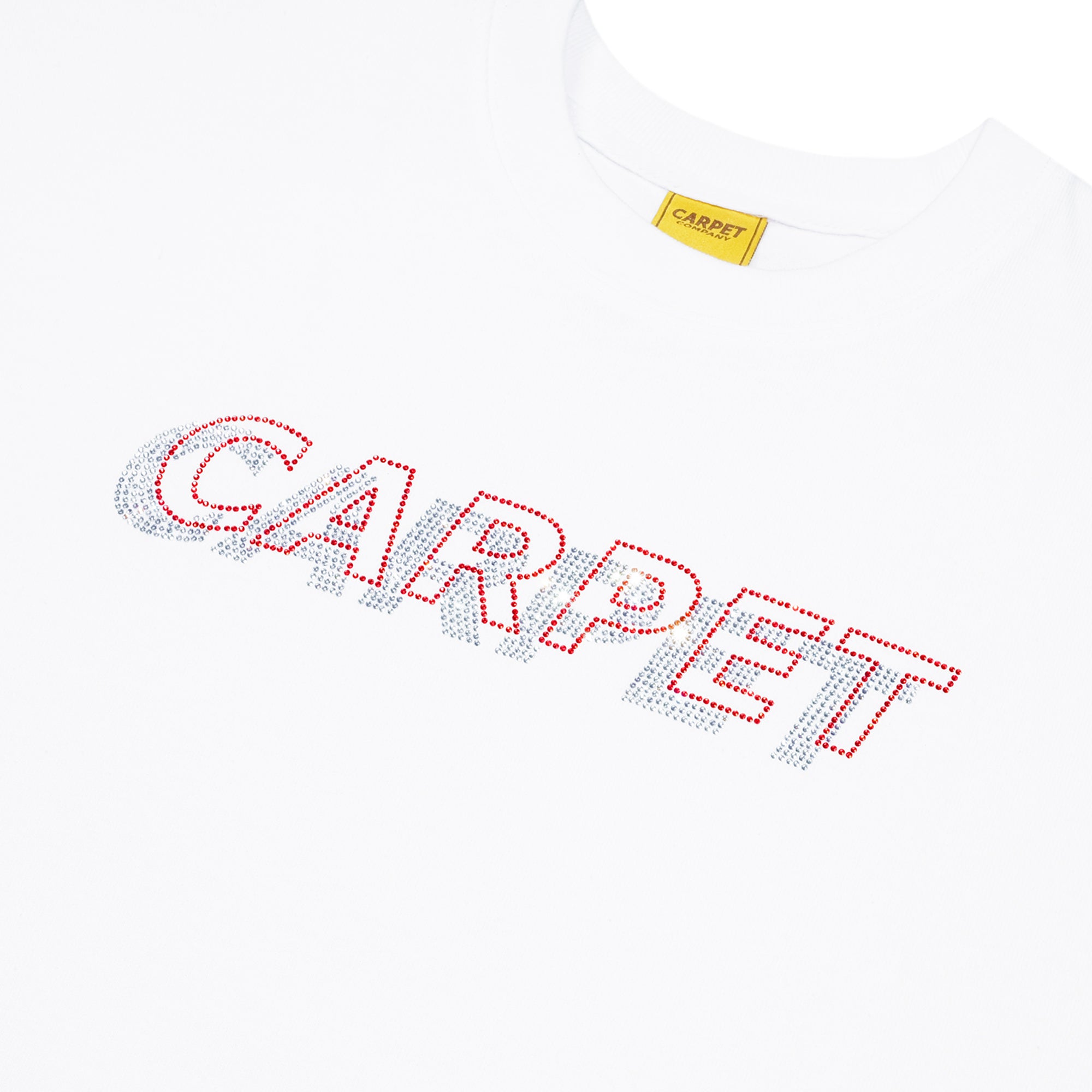 Carpet Company Misprint Rhinestone Tee White